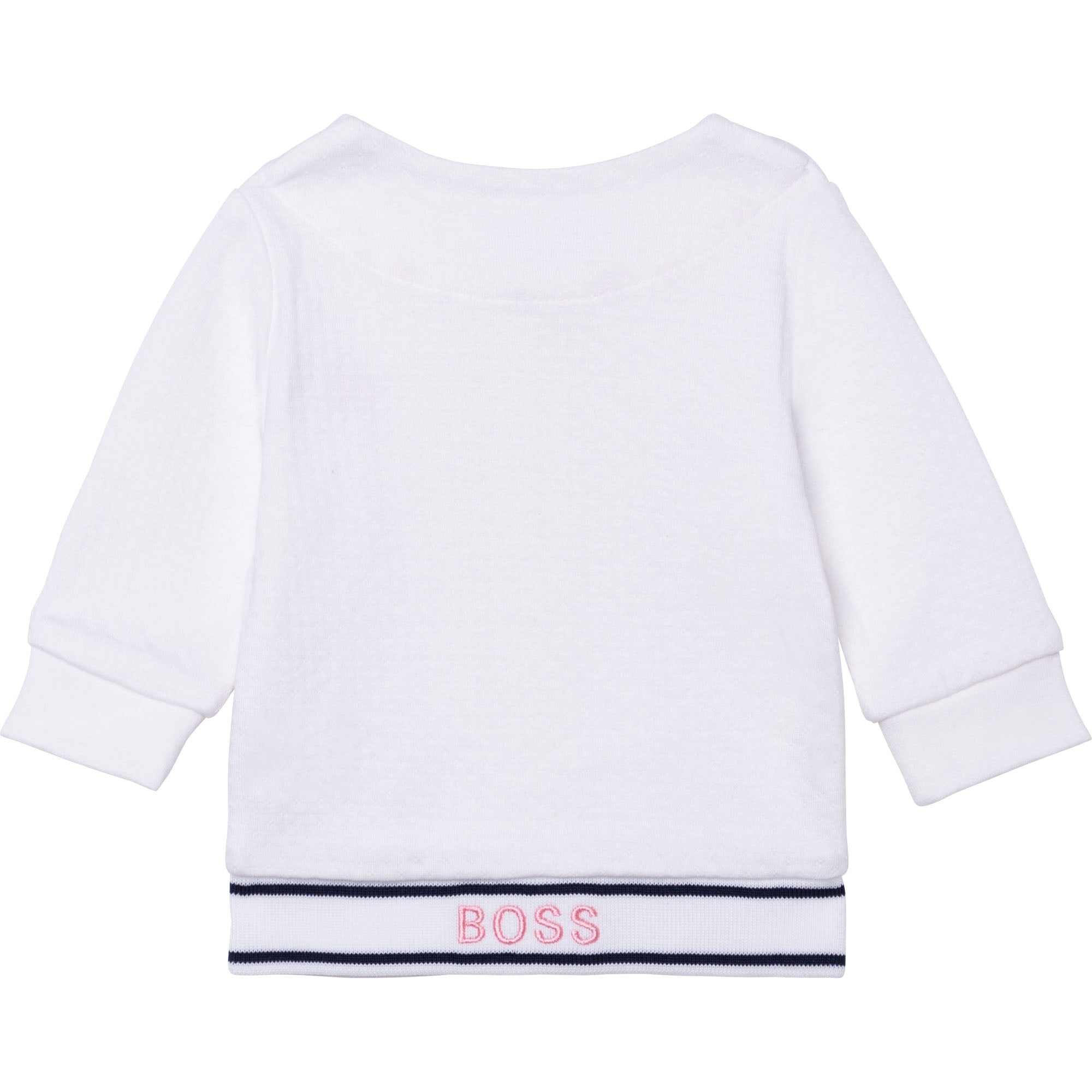 Baby Girls White Zip-Up Top