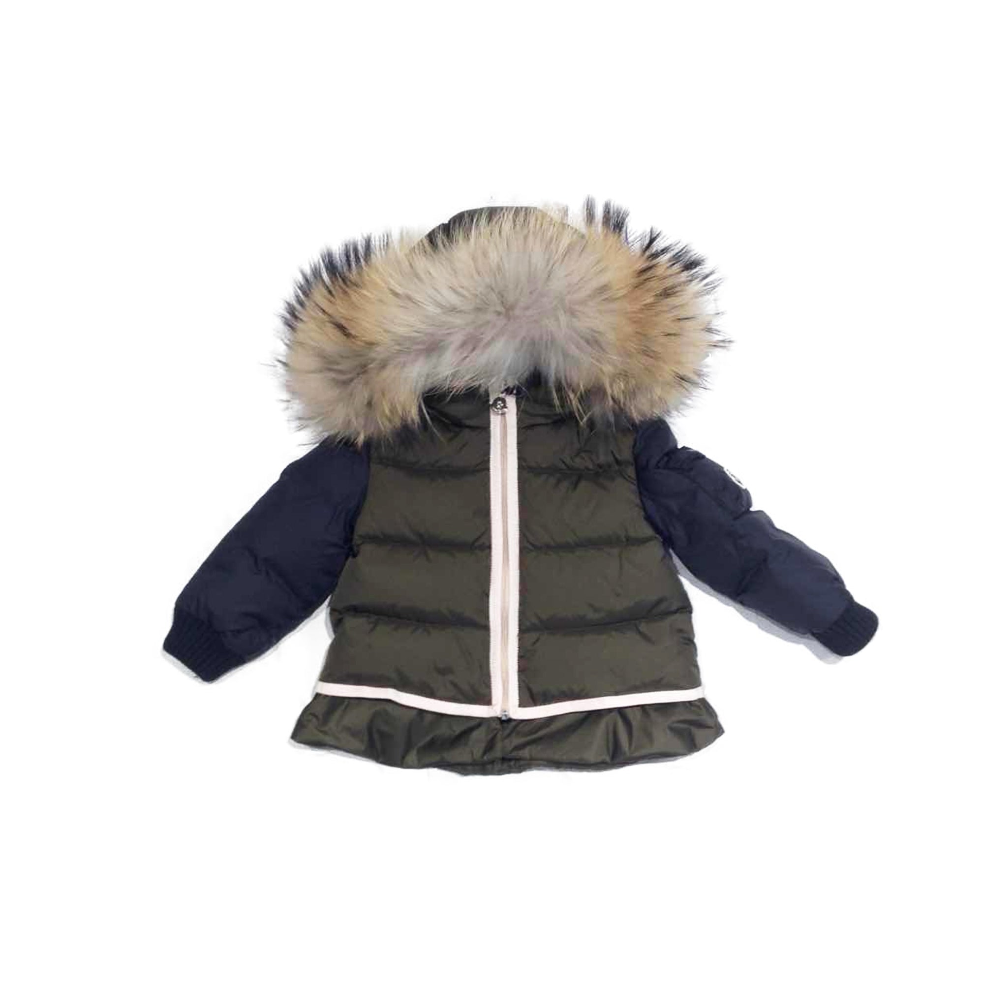 Baby  Girls  Army Green  &  Blue  "Passant  Giubbotto"  Coat