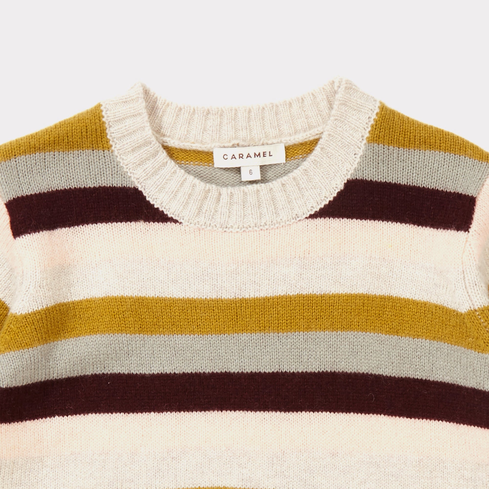 Girls Rosewood Striped Sweater