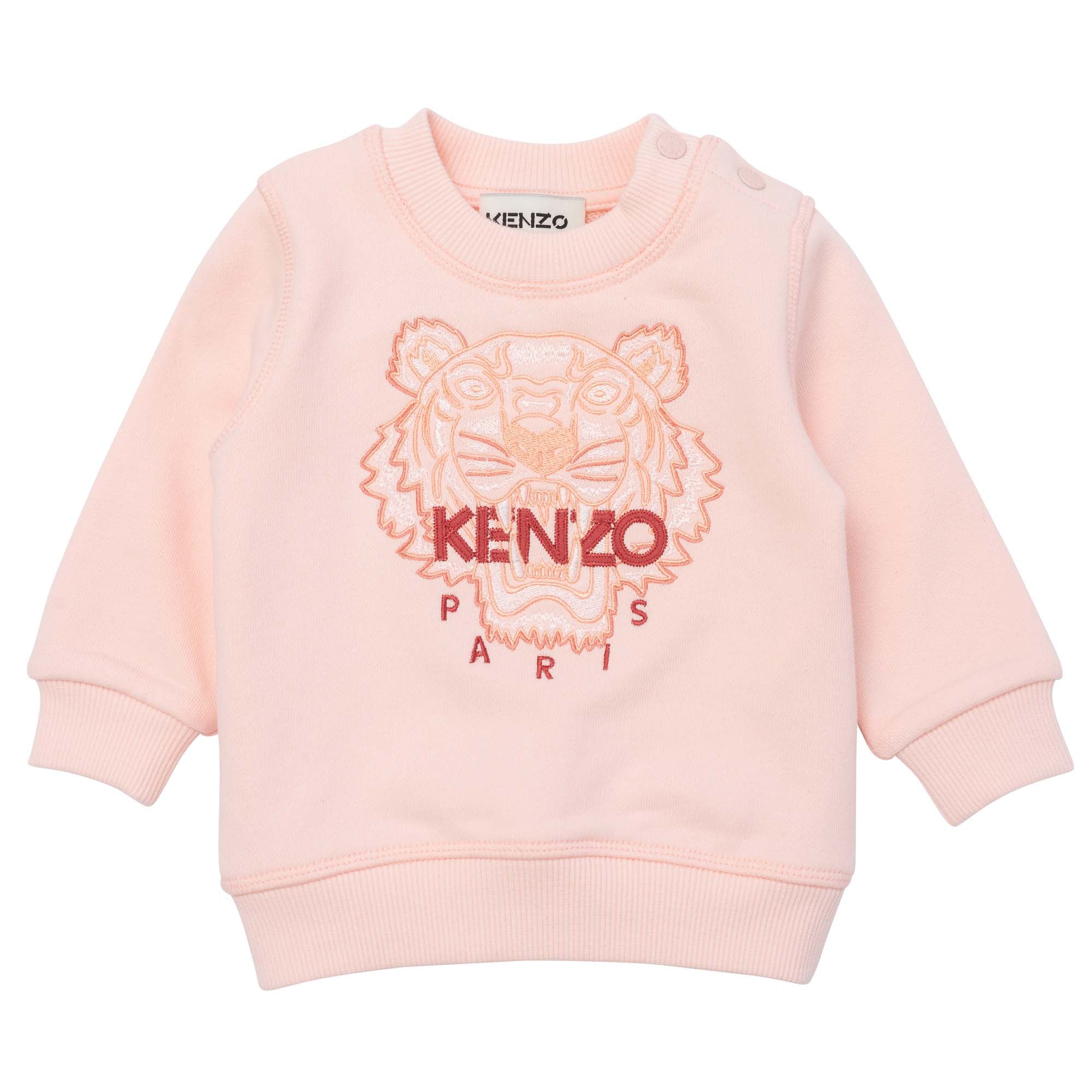 Baby Girls Pink Tiger Sweatshirt