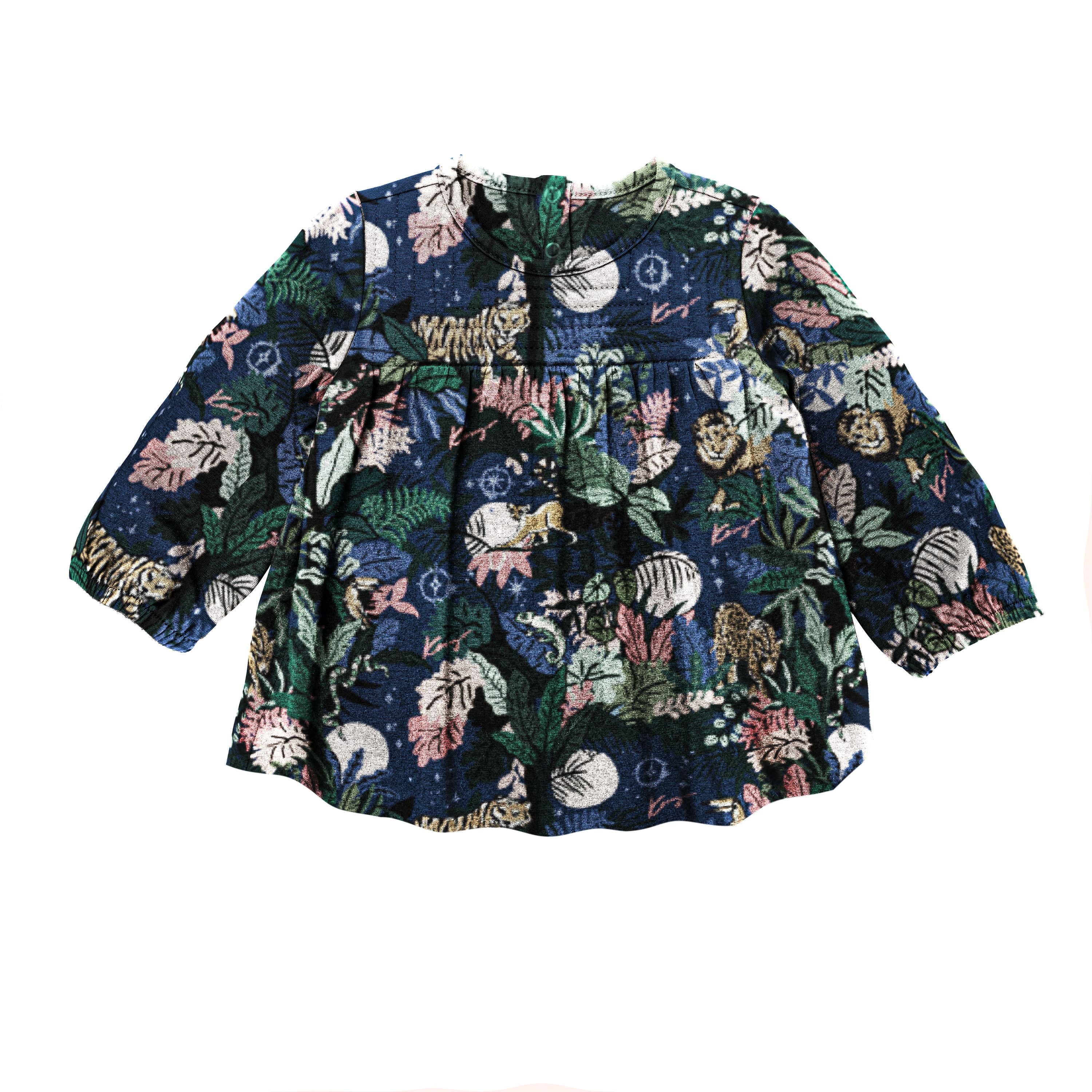 Baby Girls Black Printed Set
