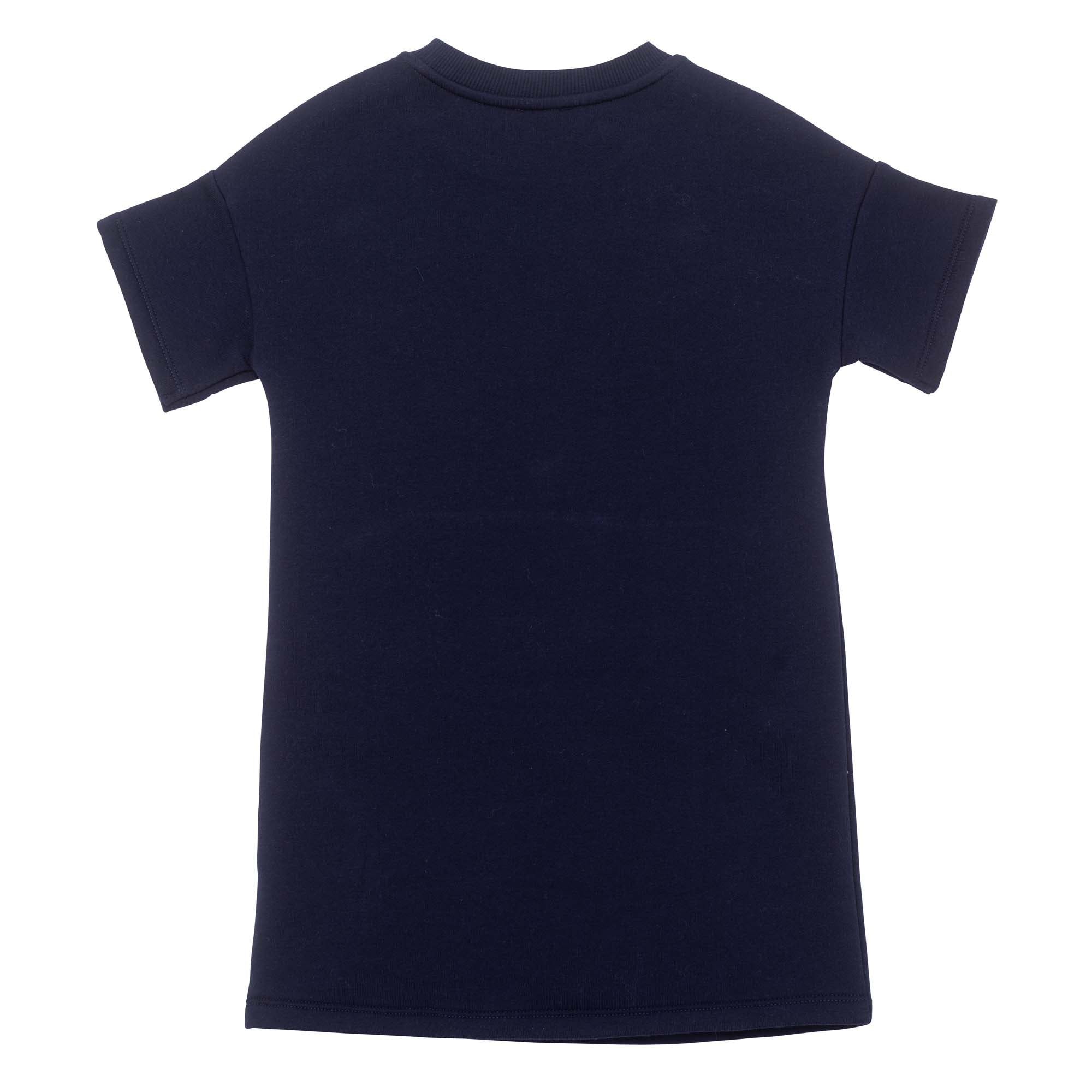 Girls Navy Logo Dress