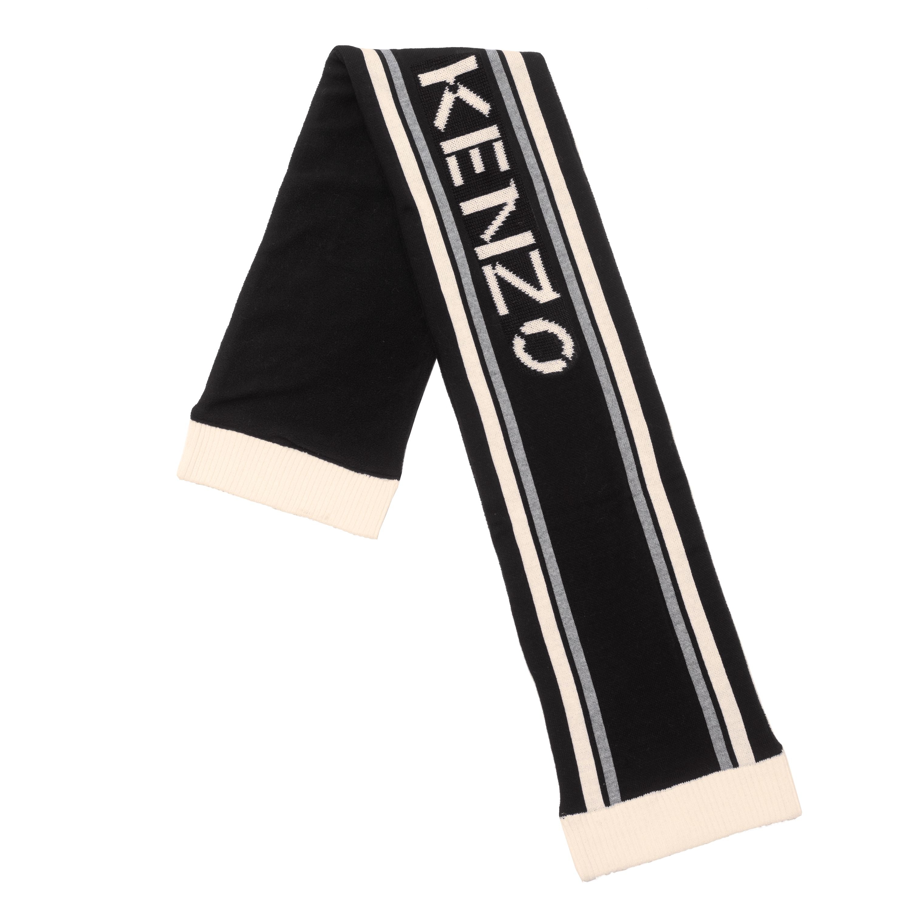Girls Black Logo Scarf