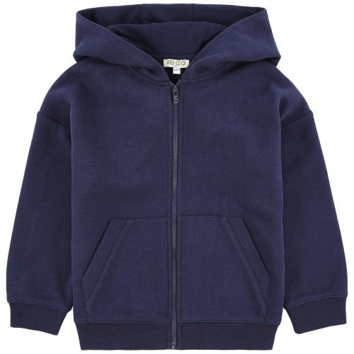 Girls Navy Cotton Cardigan