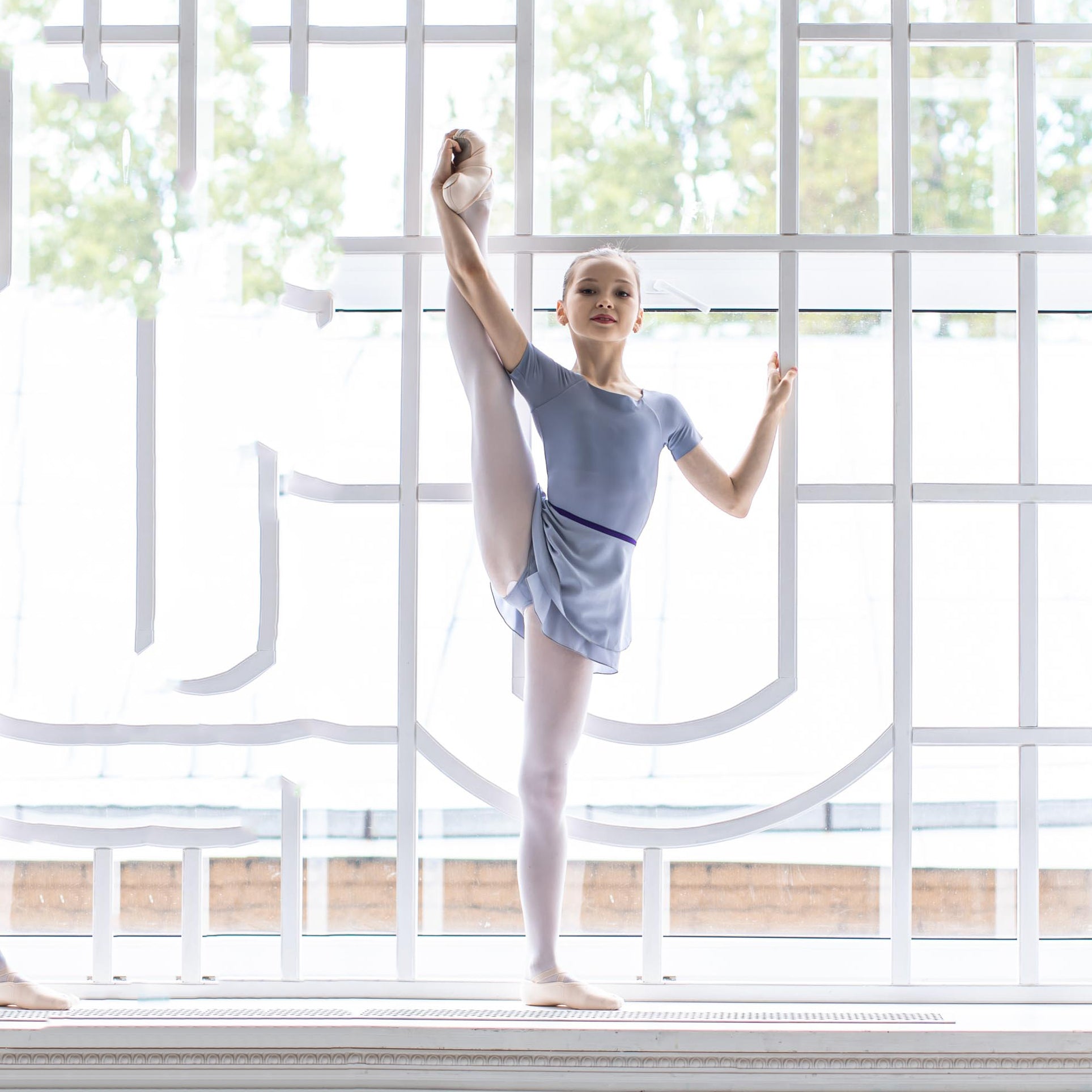 Girls Grey Ballet Onesies