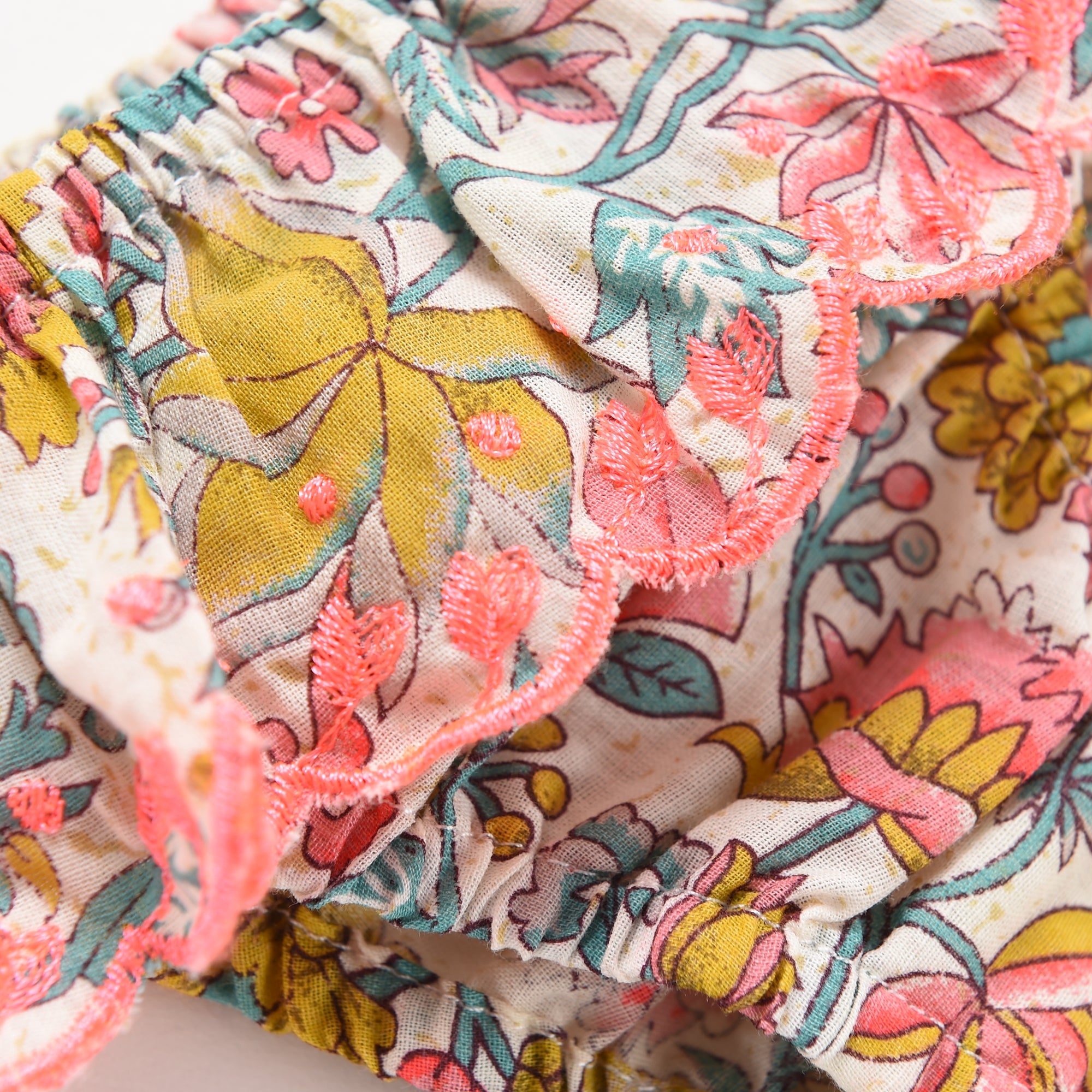 Girls Multi Flowers Cotton Bikini