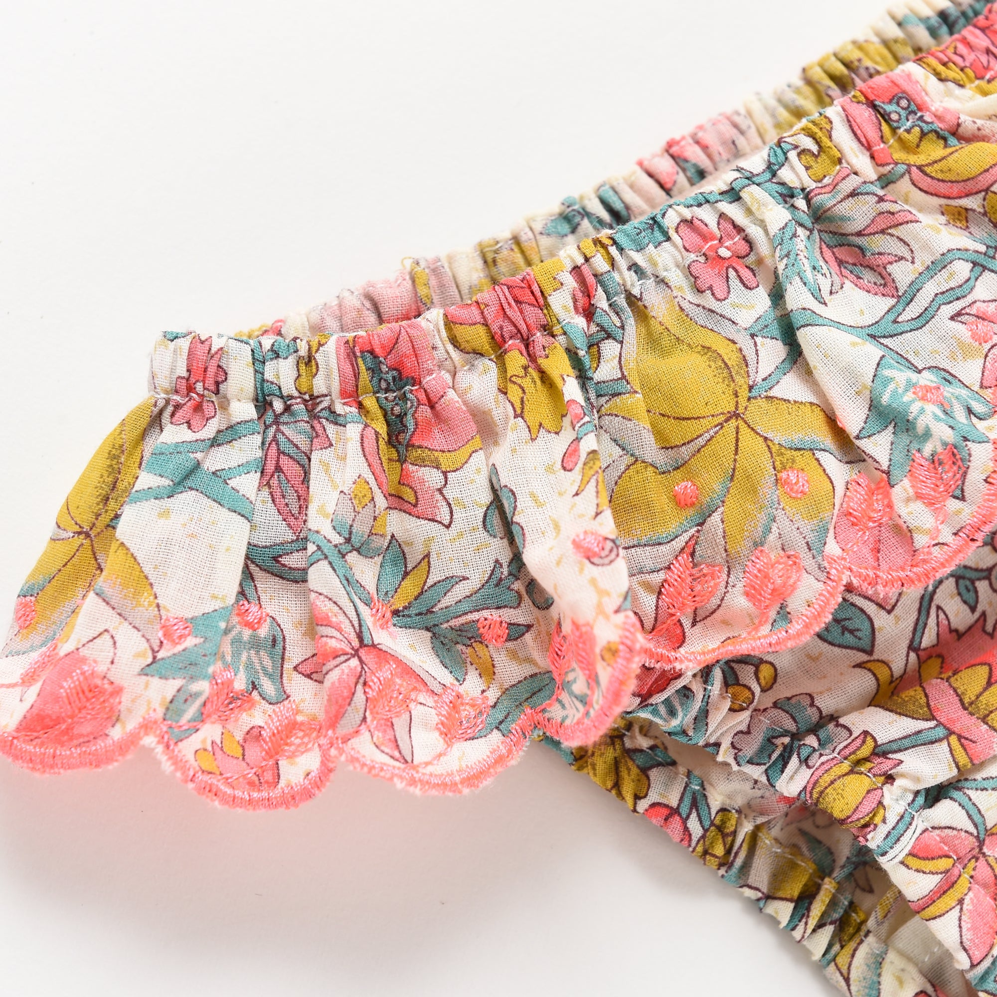Girls Multi Flowers Cotton Bikini