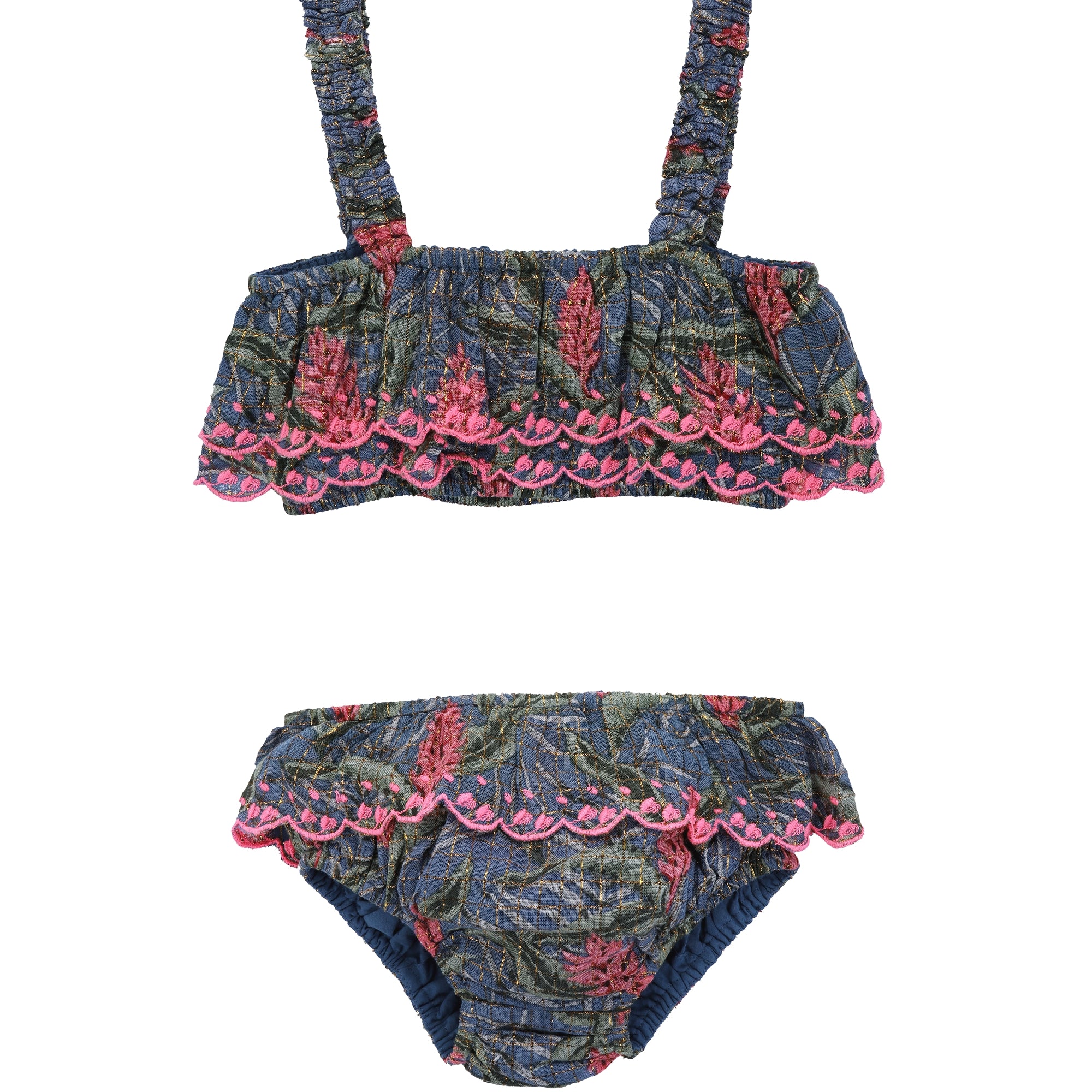 Girls Safran Flowers Cotton Bikini