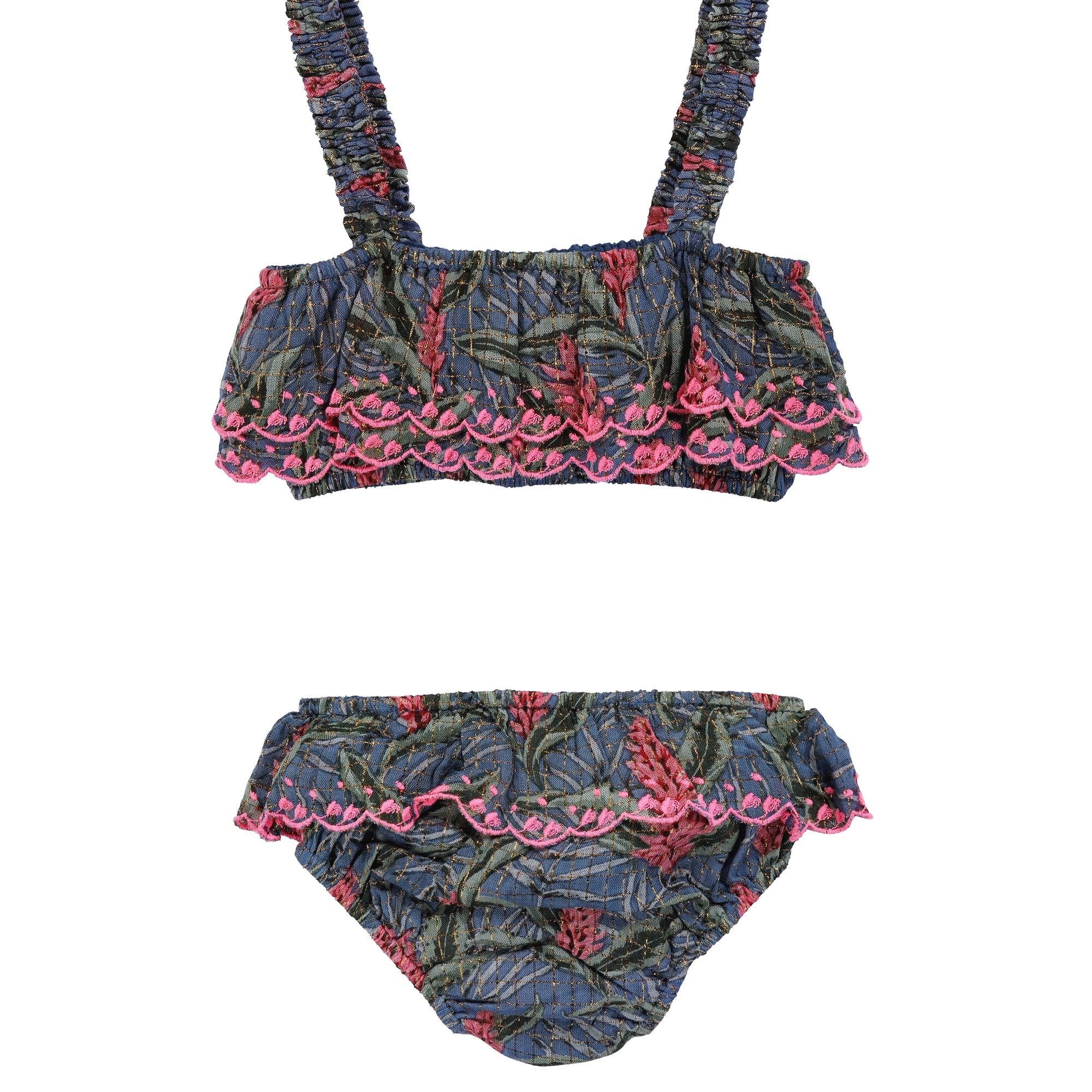 Girls Safran Flowers Cotton Bikini