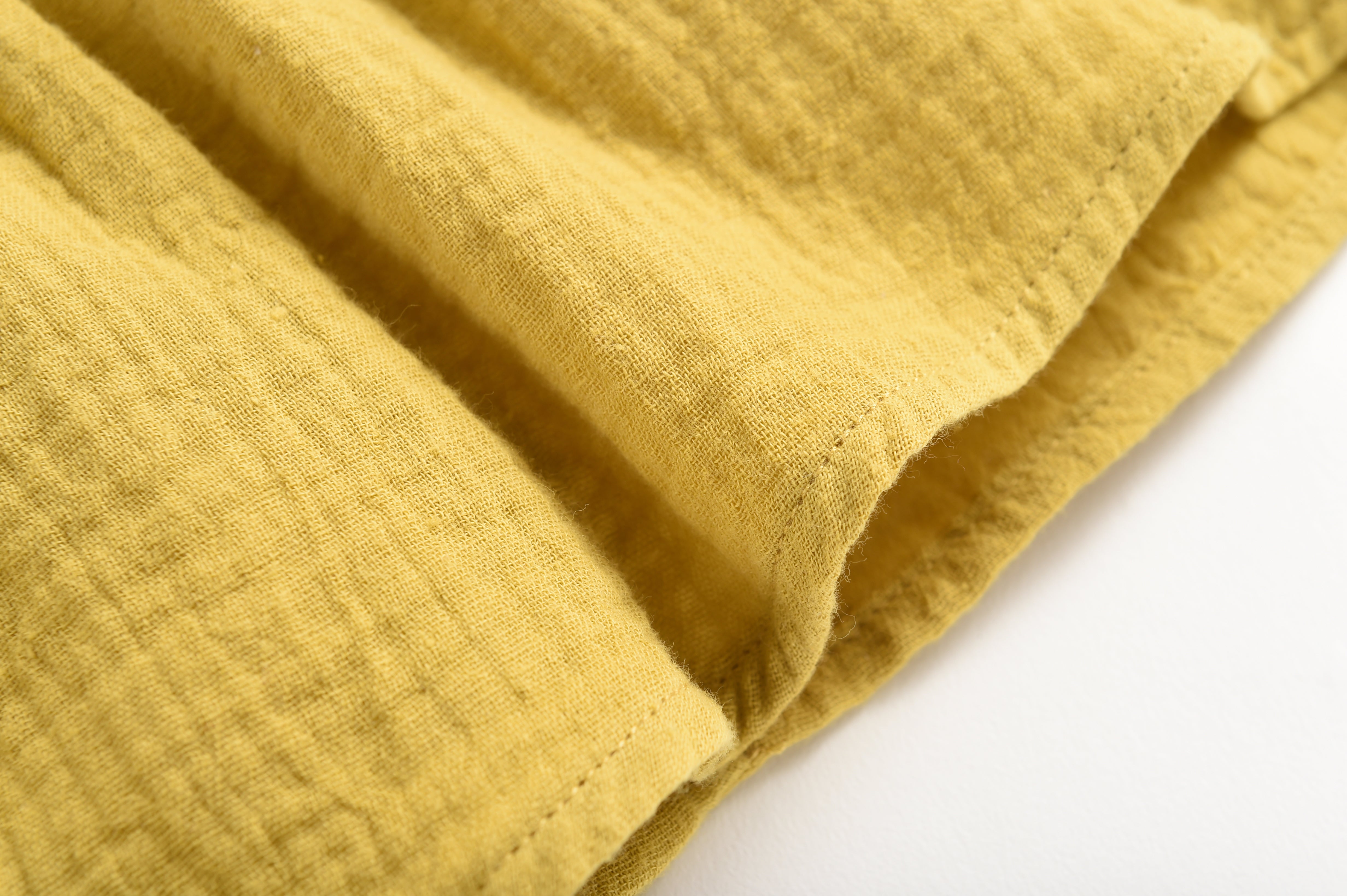 Girls Yellow Embroidered Cotton Blouse