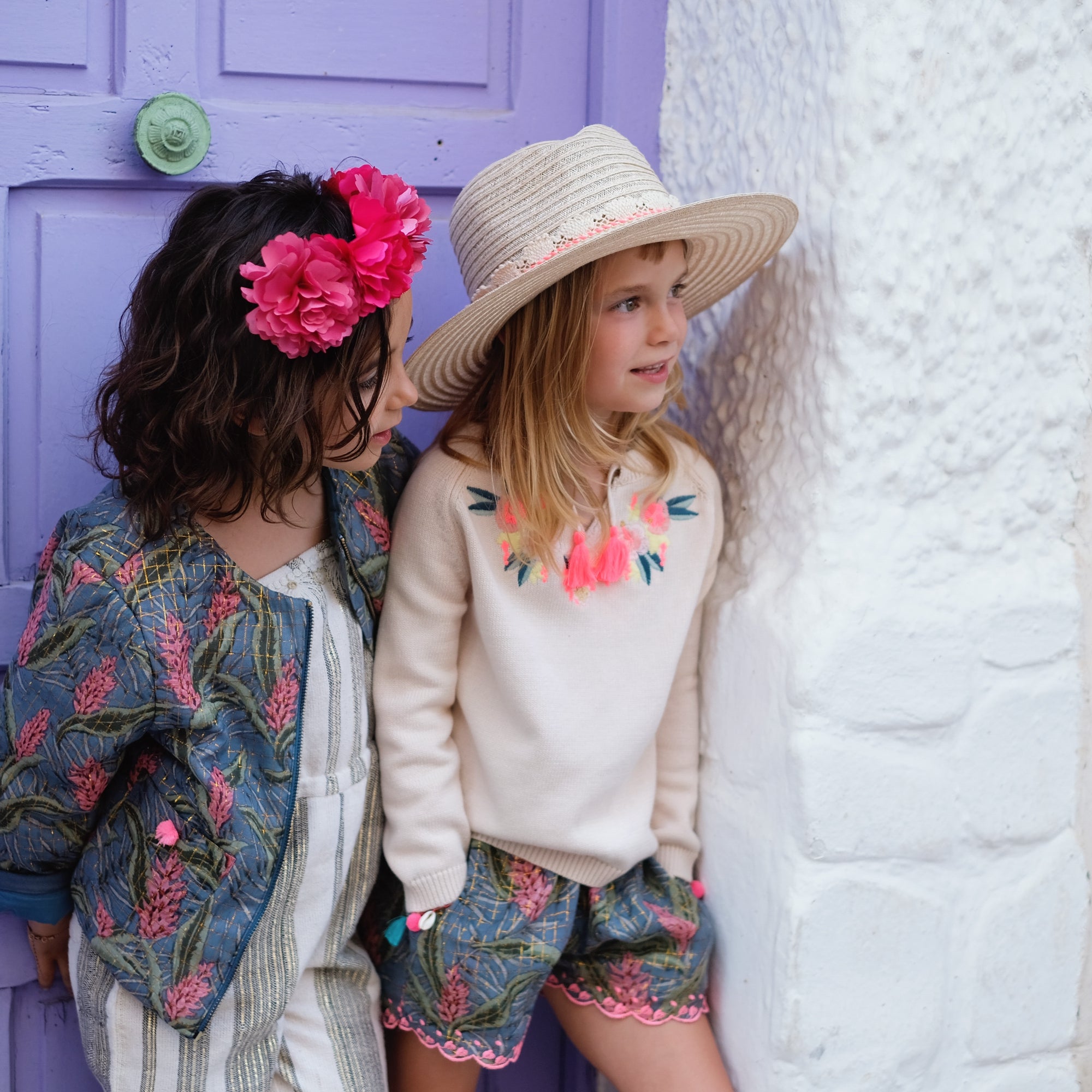 Girls Cream Cotton Sweater