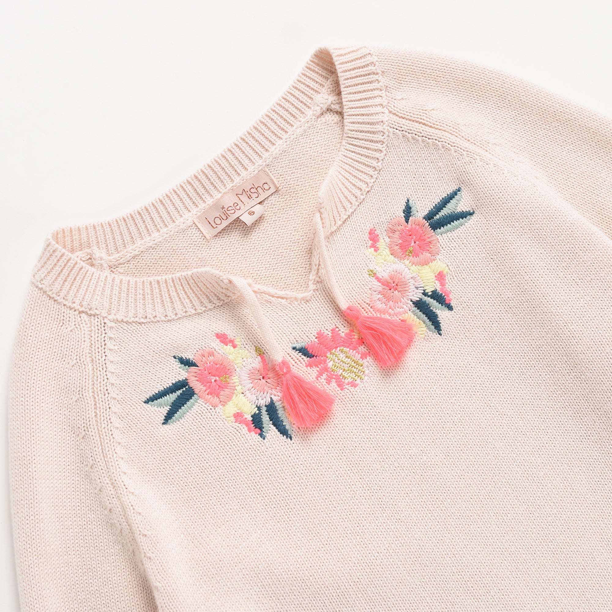 Girls Cream Cotton Sweater