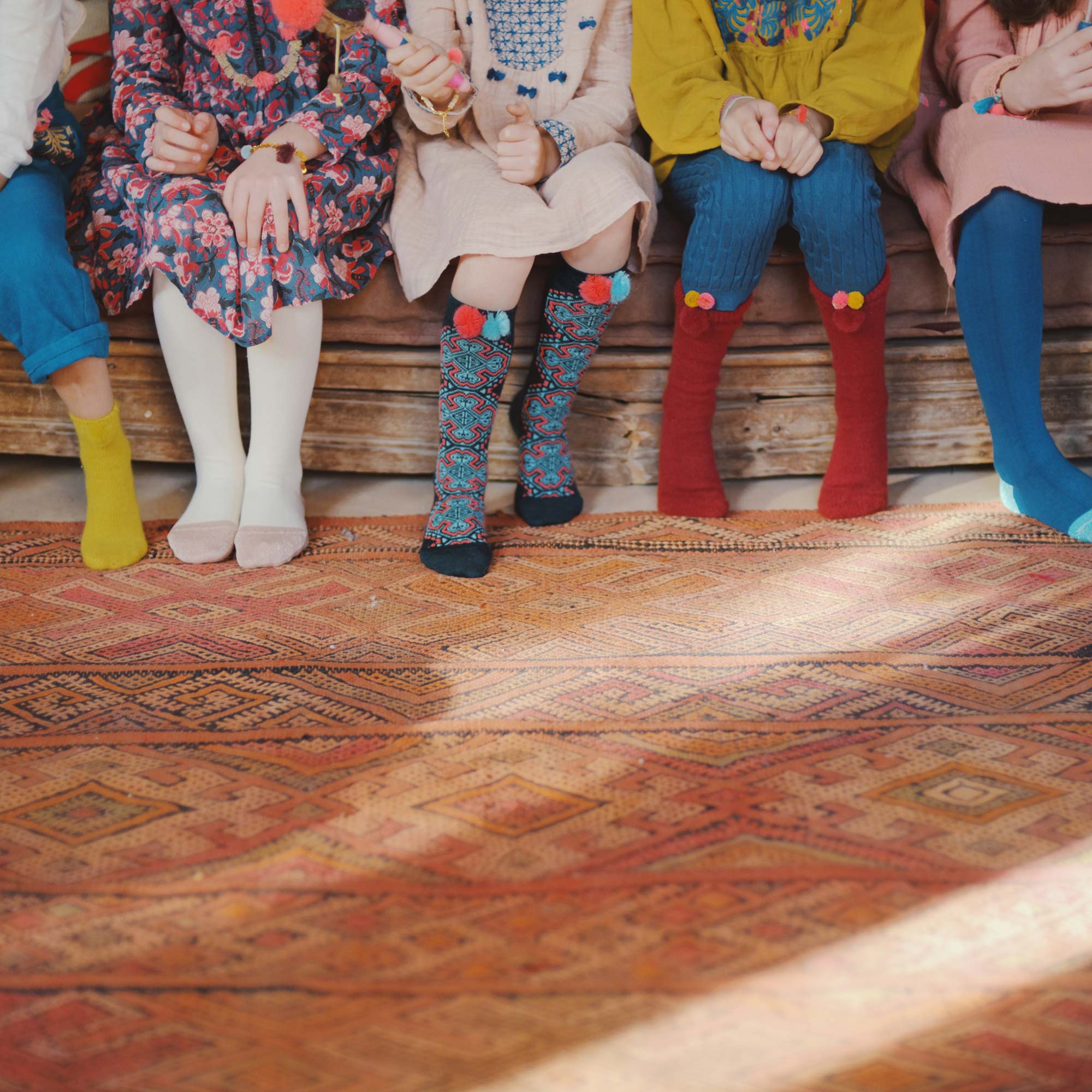 Girls Sapphire Blue "Poppy" Socks