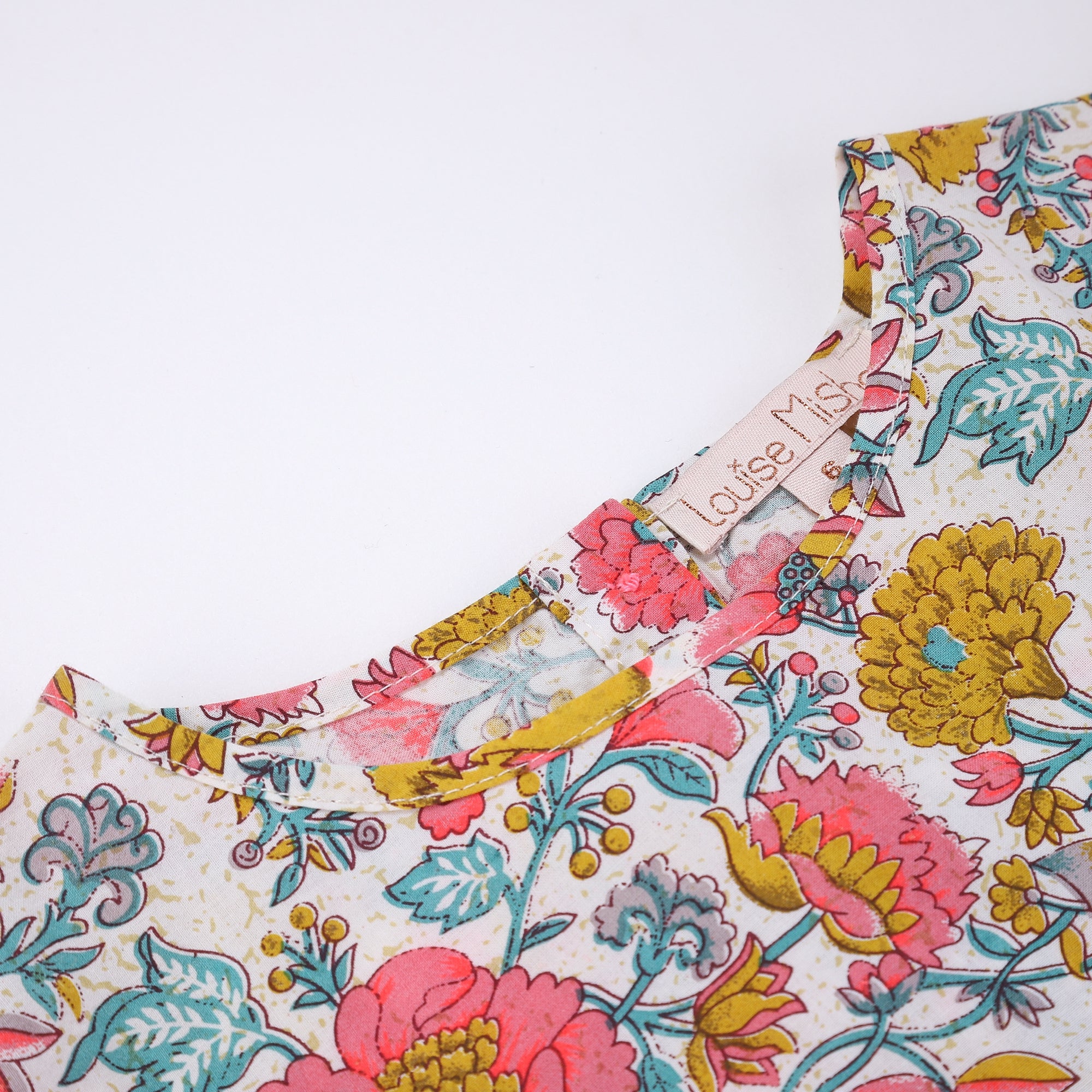 Girls Multi Flowers Cotton Top