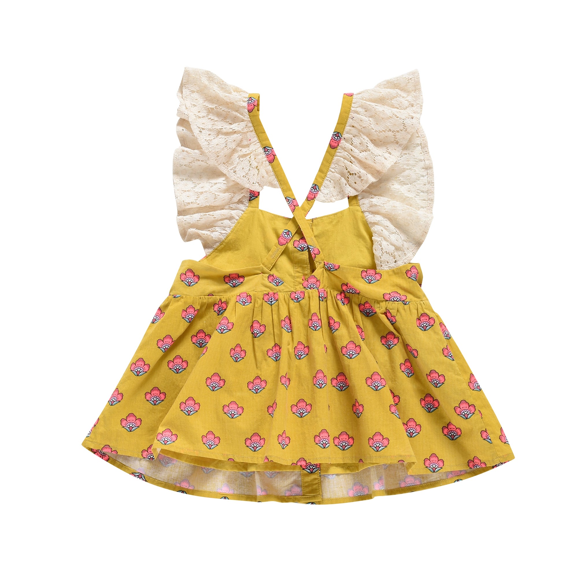 Girls Safran Flowers Cotton Top