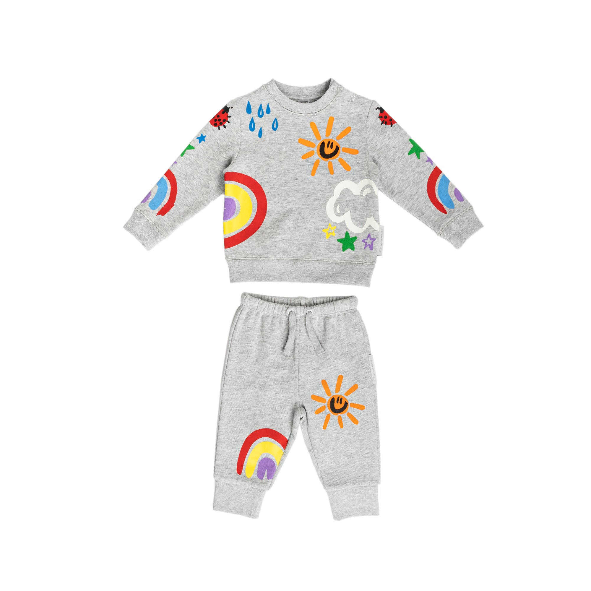 Baby Girls Light Grey Thunder Cotton Tracksuit