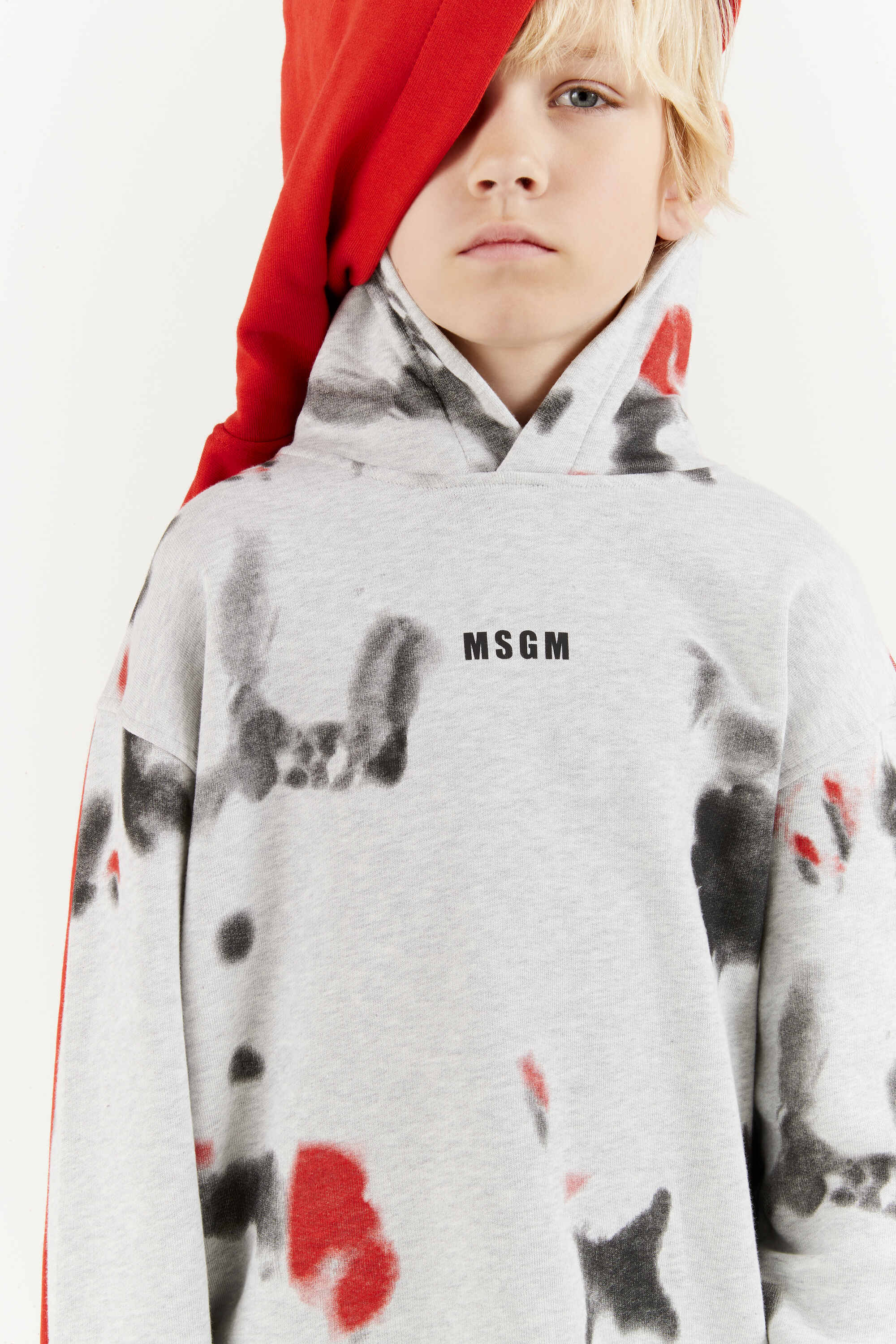 Boys & Girls Grey Hooded Sweatshirt
