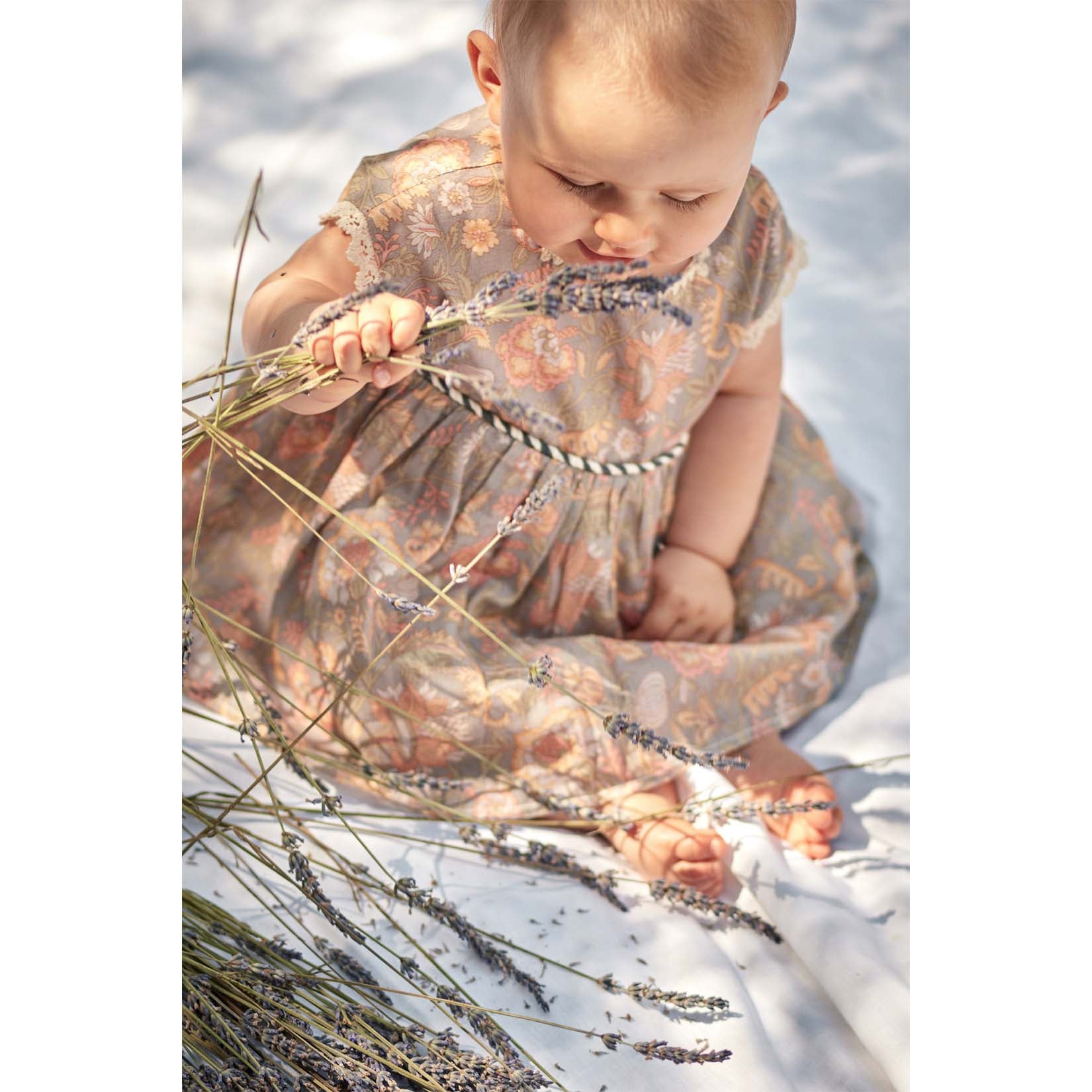 Girls Gery California Flowers Dress