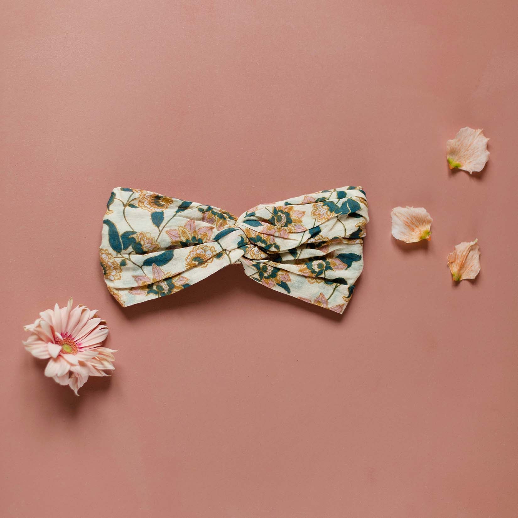 Girls Cream Flowers Headband