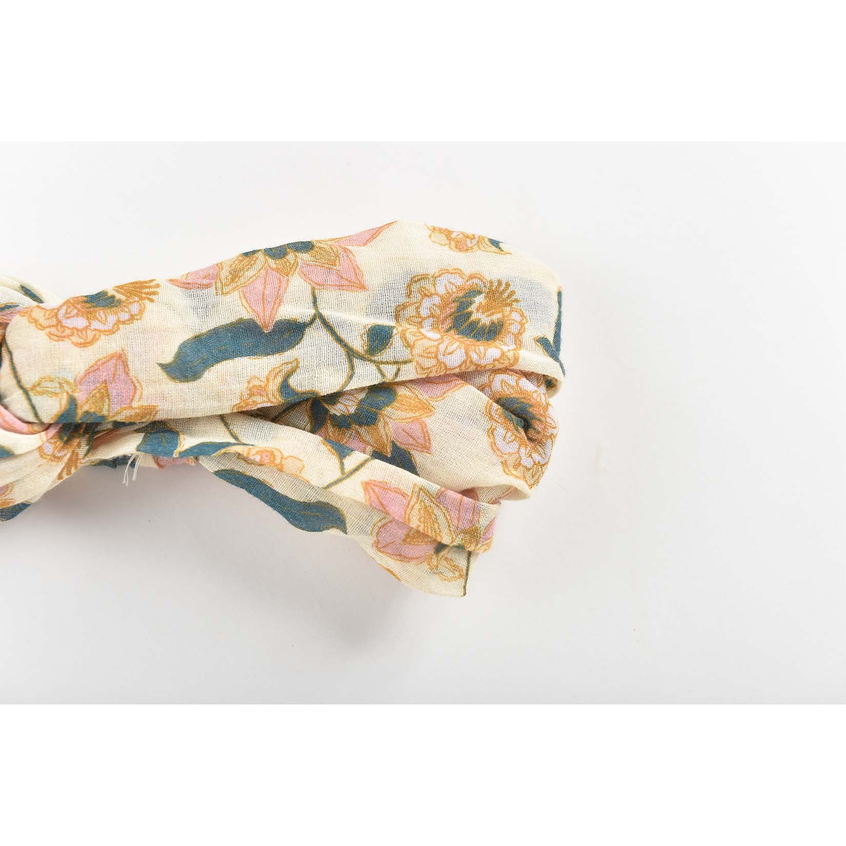 Girls Cream Flowers Headband