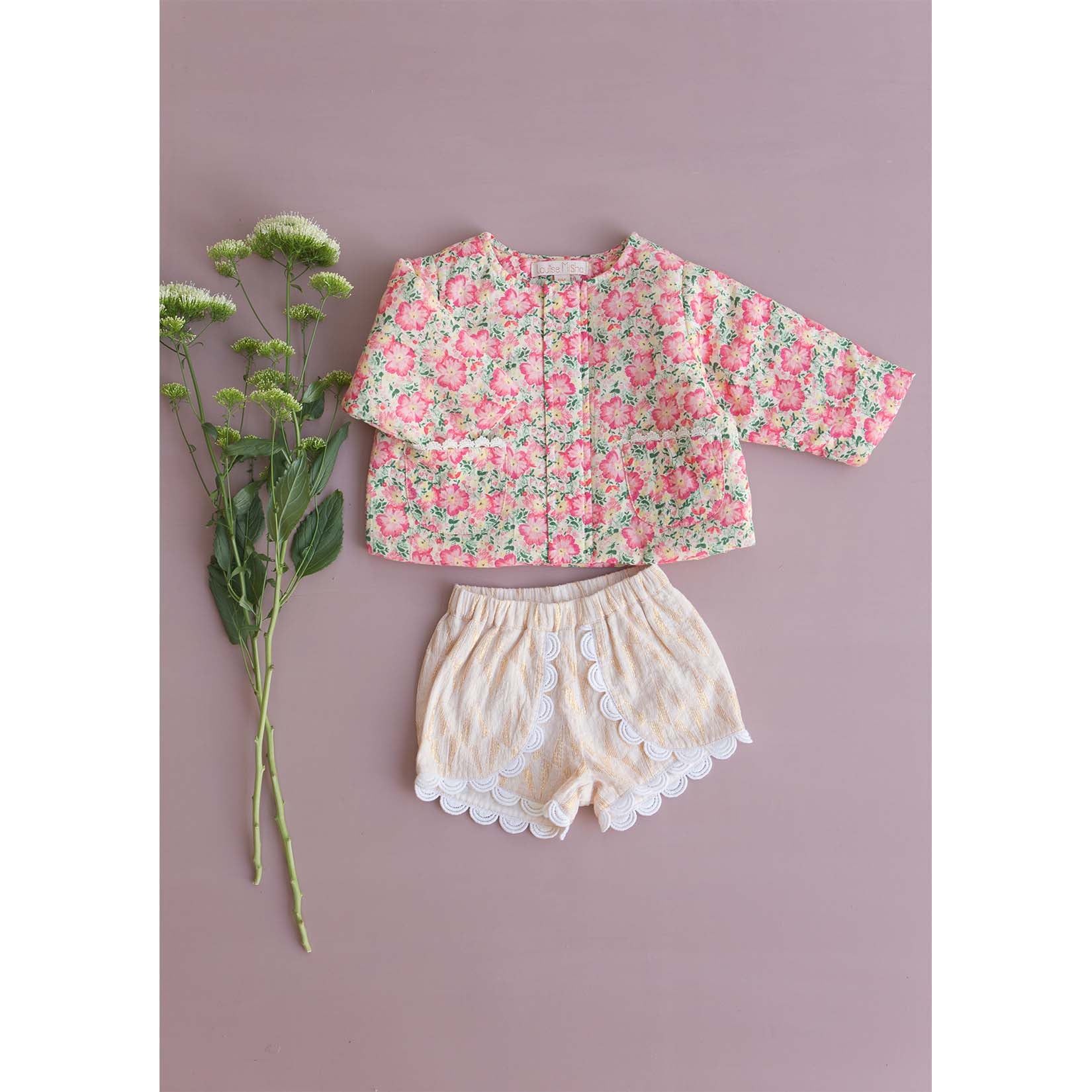 Girls Blush Psyche Lurex Shorts