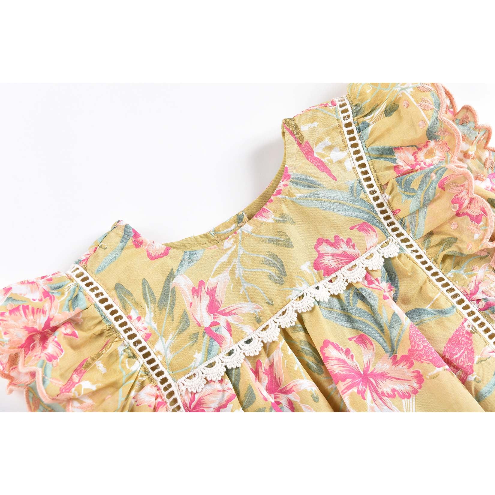 Girls Soft Honey Parrots Blouse