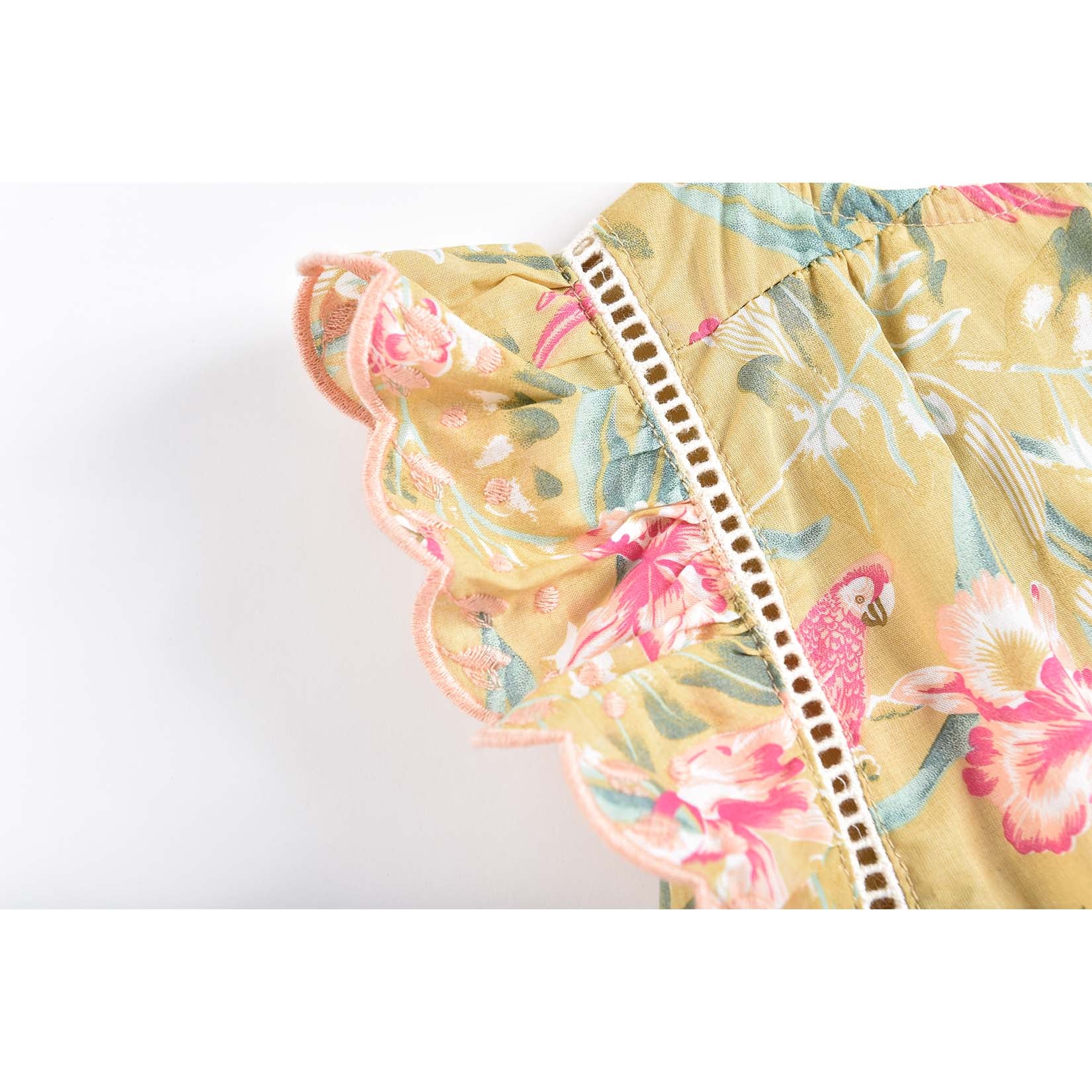 Girls Soft Honey Parrots Blouse