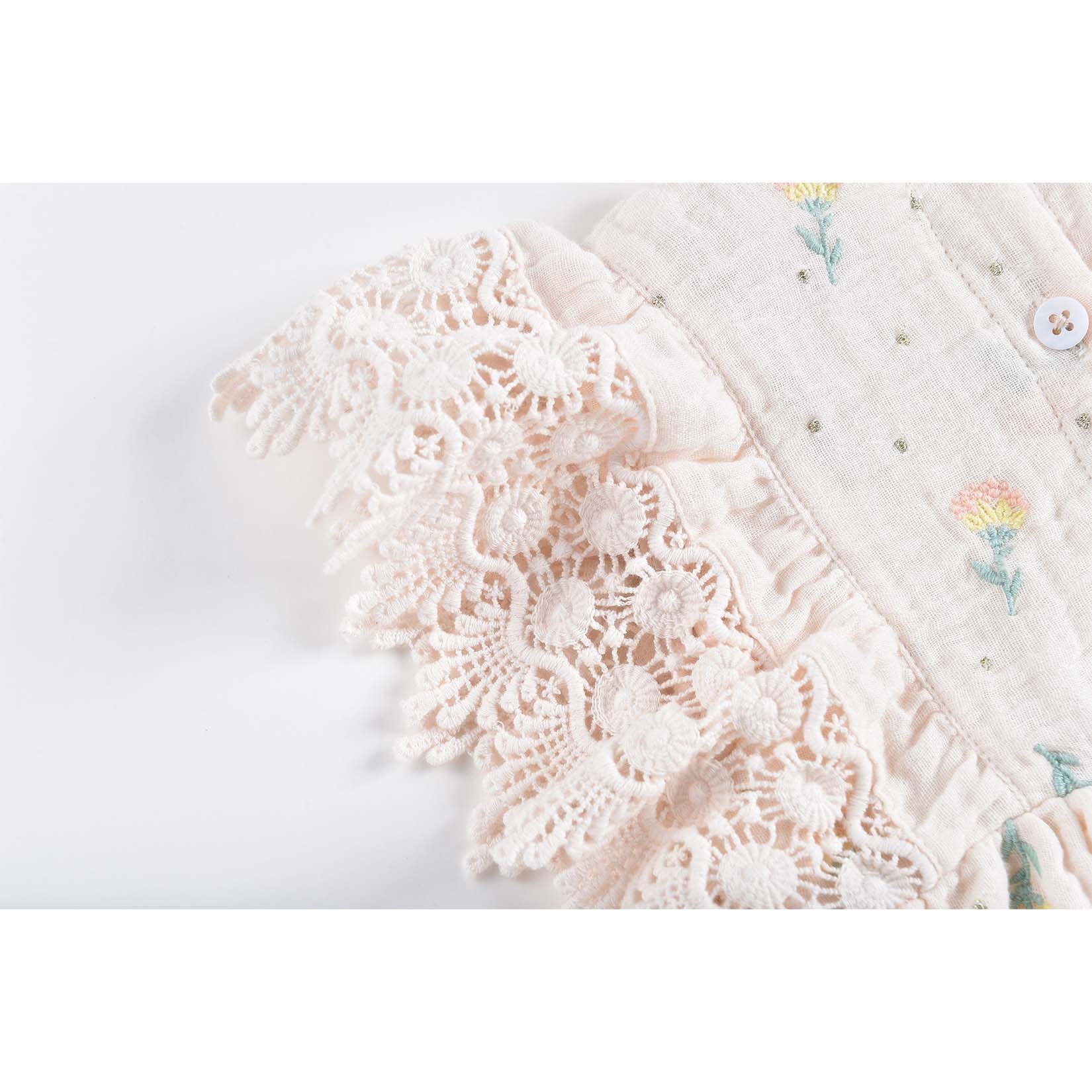 Girls Blush Dandelion Flowers Jumpsuit