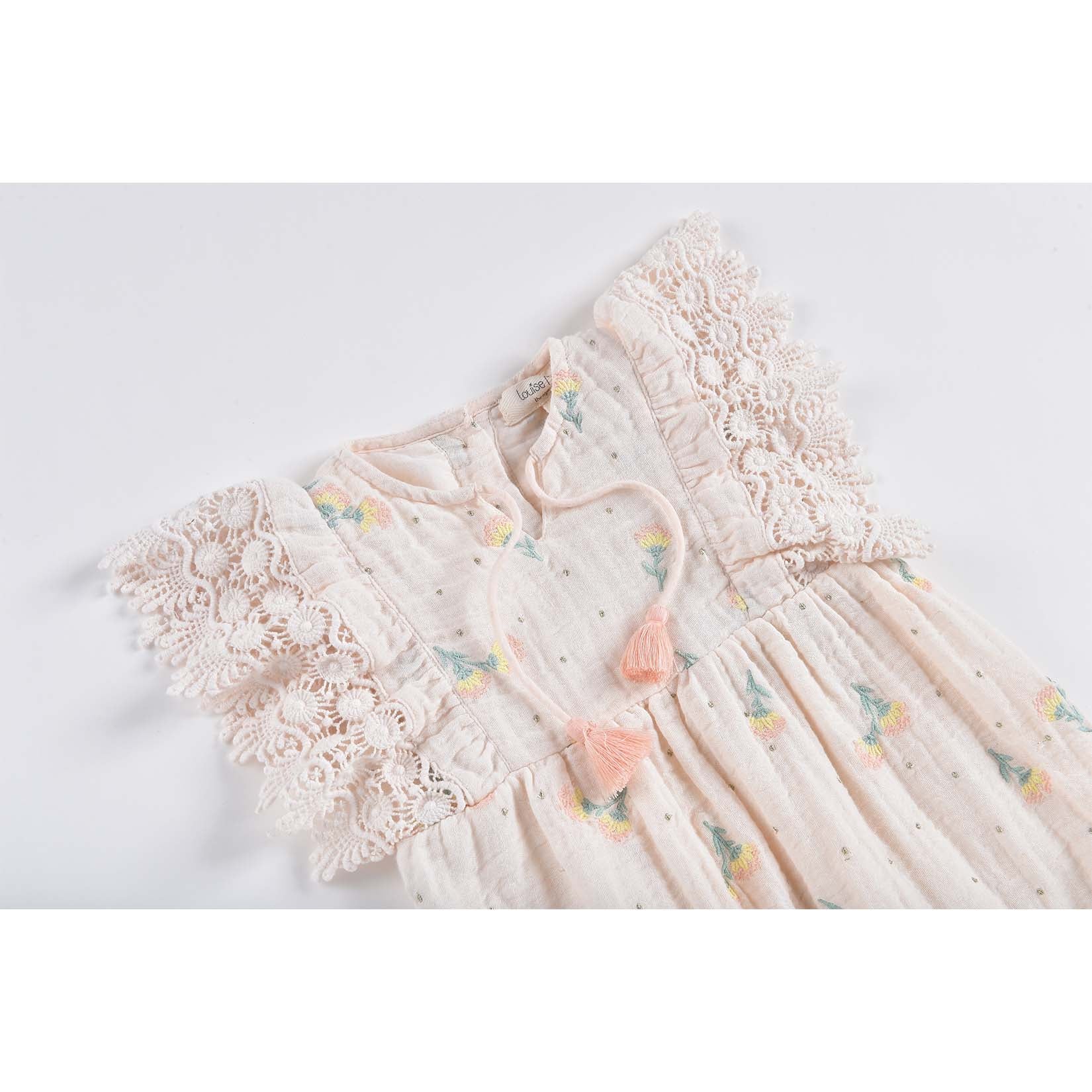 Girls Blush Dandelion Flowers Jumpsuit