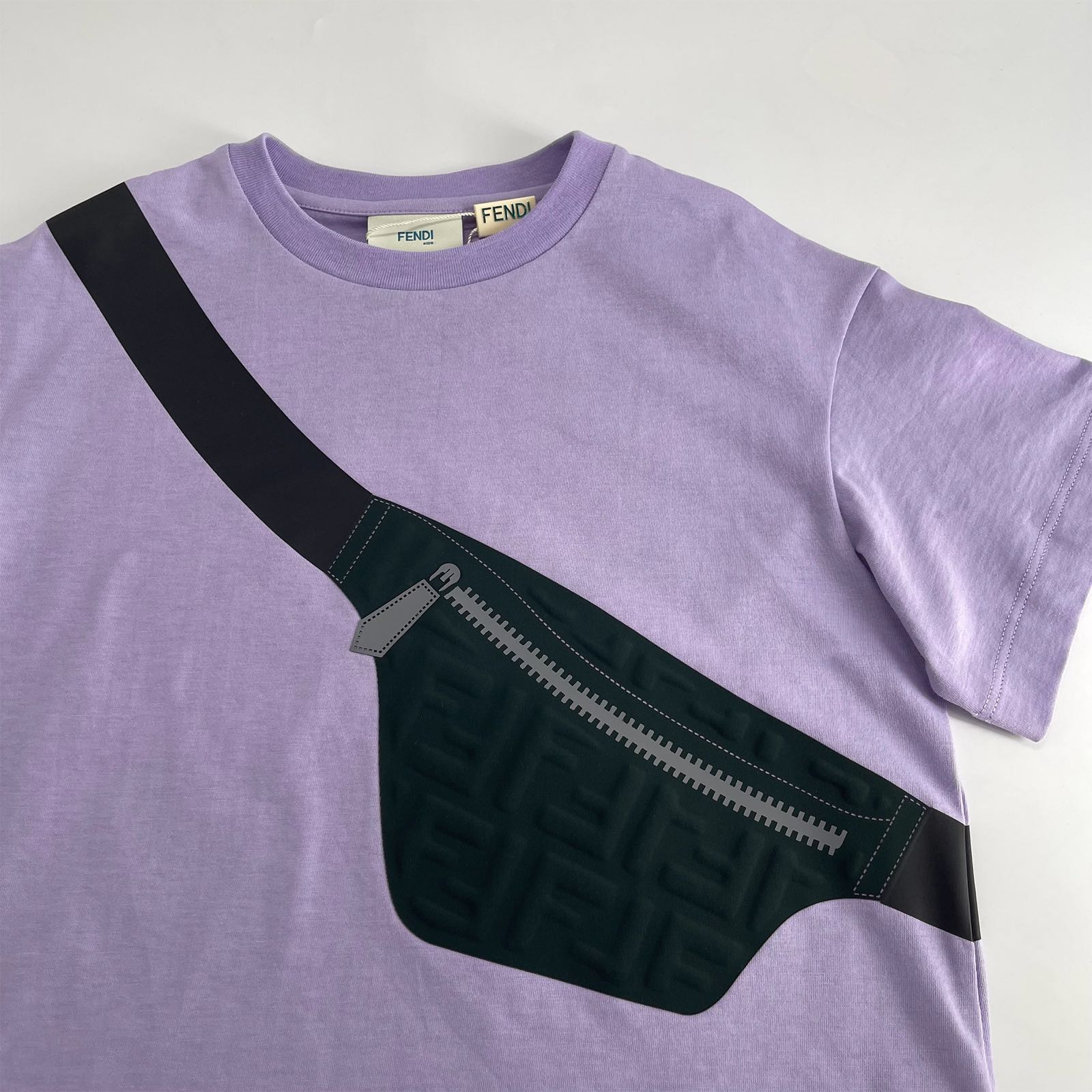 Boys & Girls Purple Printed Cotton T-Shirt