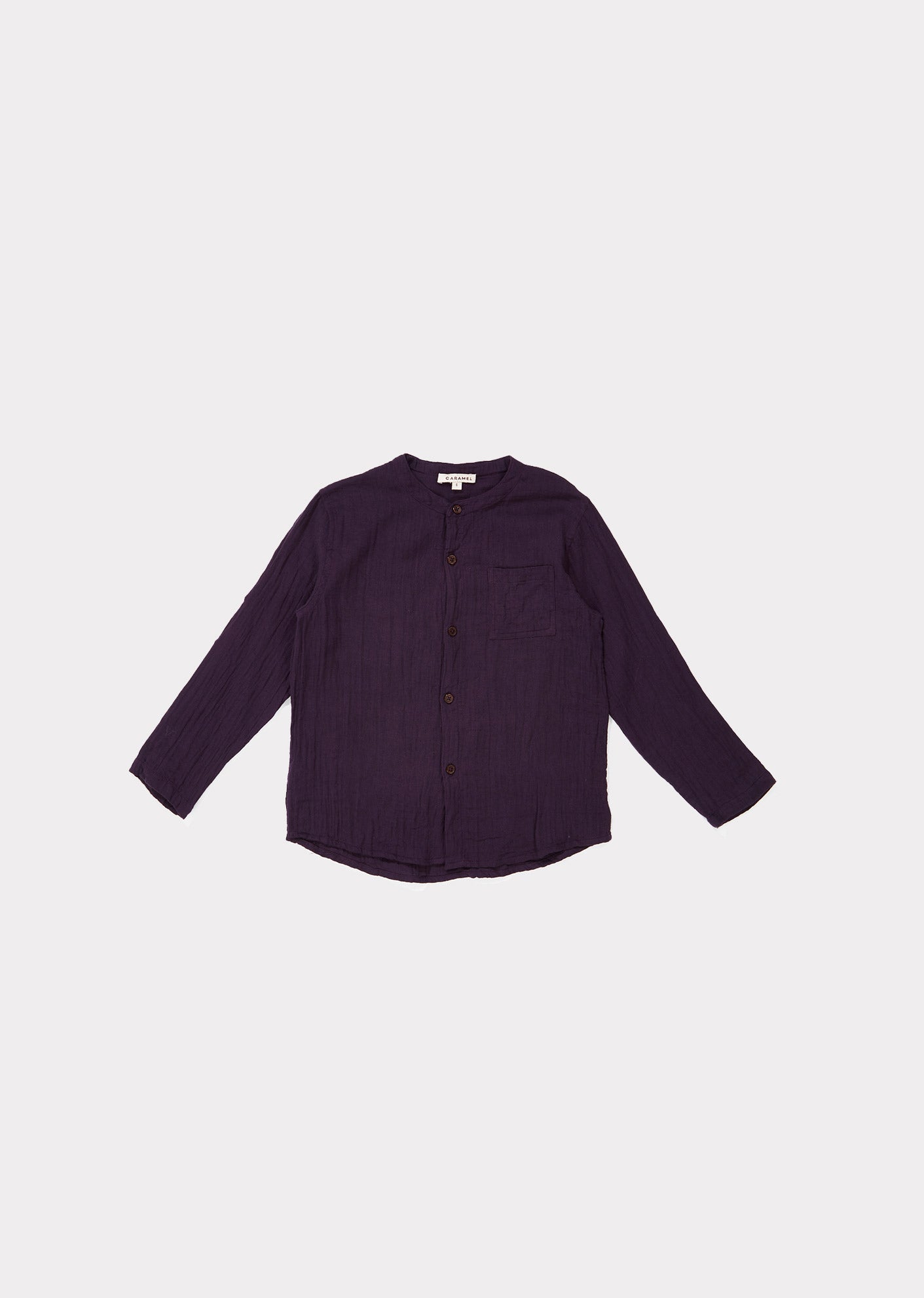 Girls Purple Cotton Shirt
