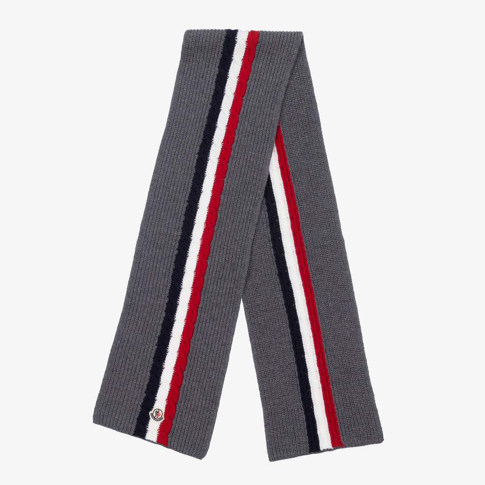 Boys Grey Wool Scarf