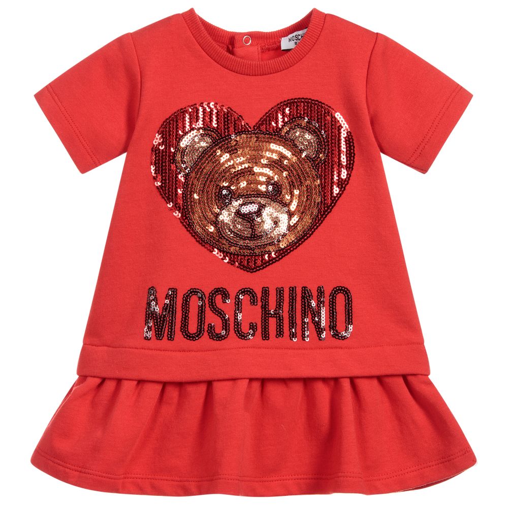 Baby Girls Poppy Red Cotton Dress
