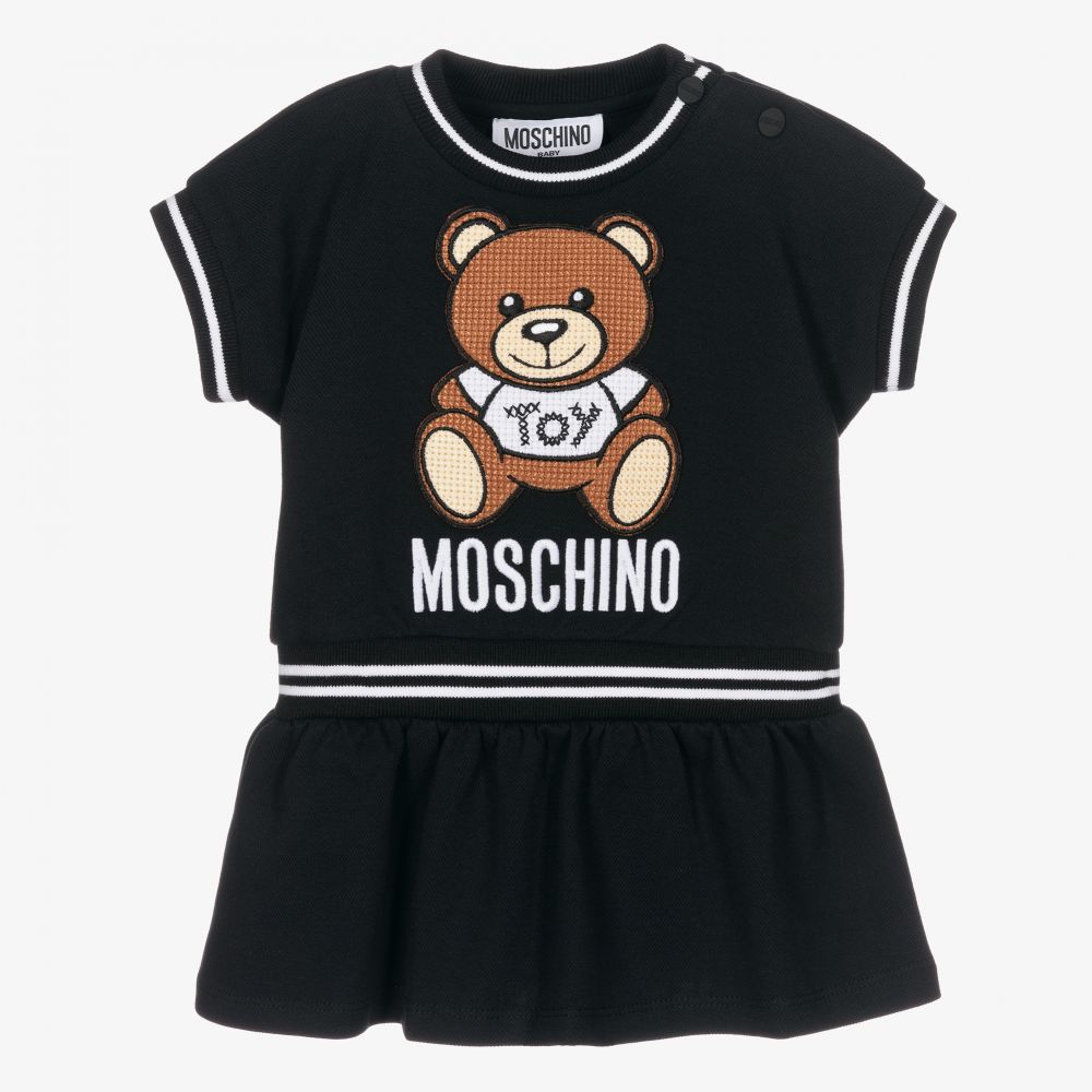 Baby Girls Black Cotton Dress
