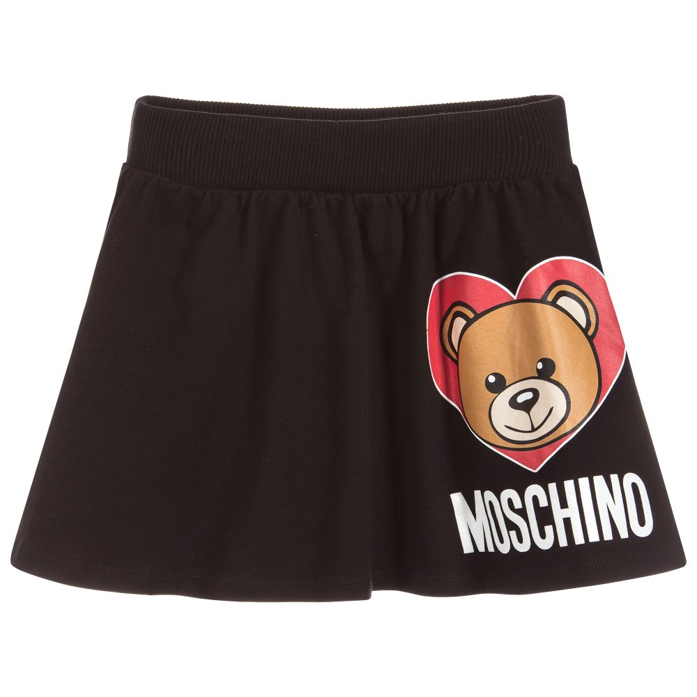 Girls Black Cotton Skirt