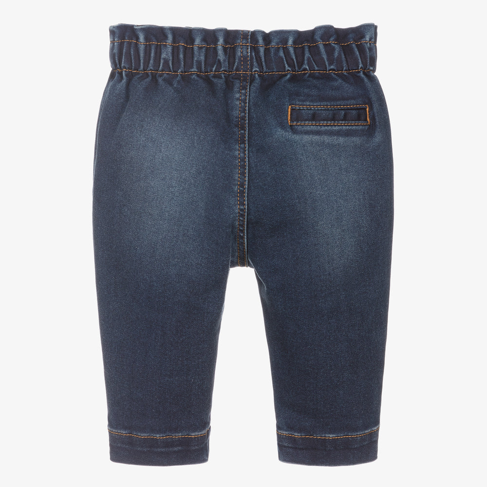 Baby Girls Navy Denim Trousers