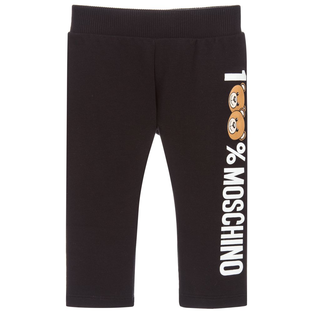 Baby Girls Black Cotton Trousers