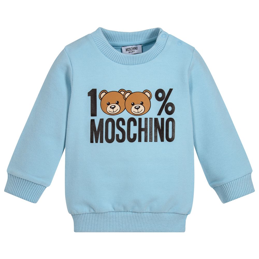 Baby Girls Blue Light Cotton Sweatshirt