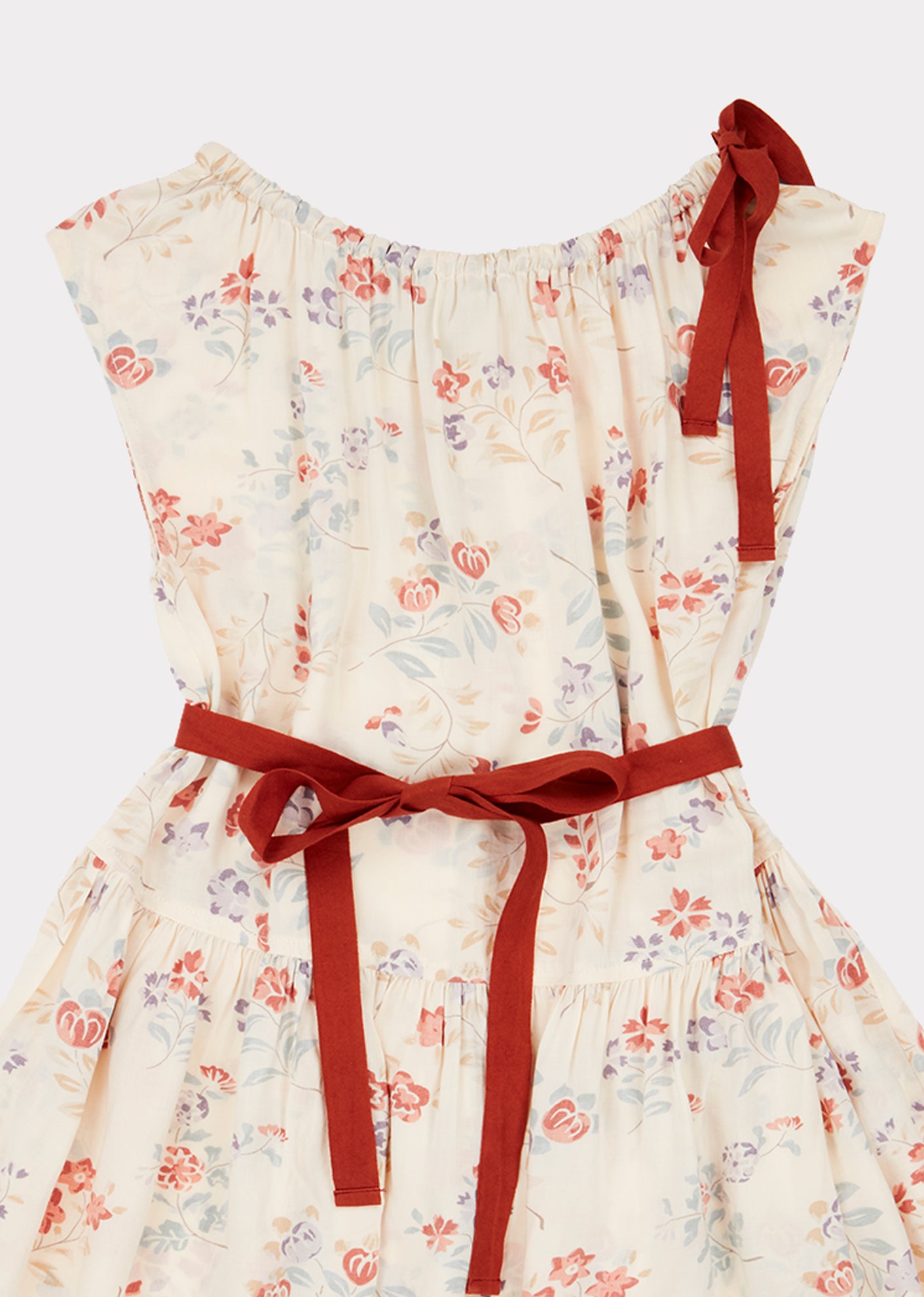 Girls Light Yellow Flowers Dress