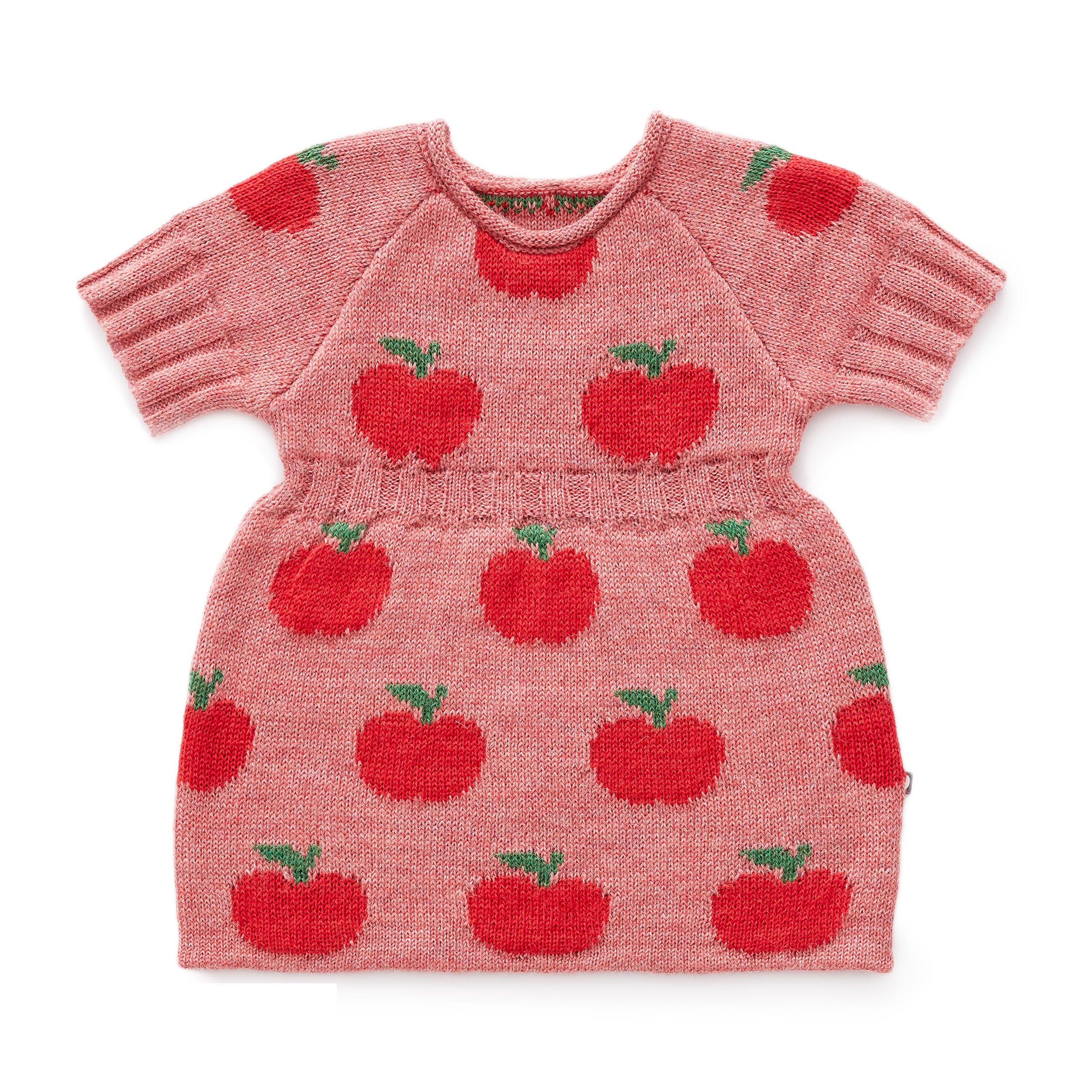 Baby Girls Rose & Red Baby Alpaca Dress