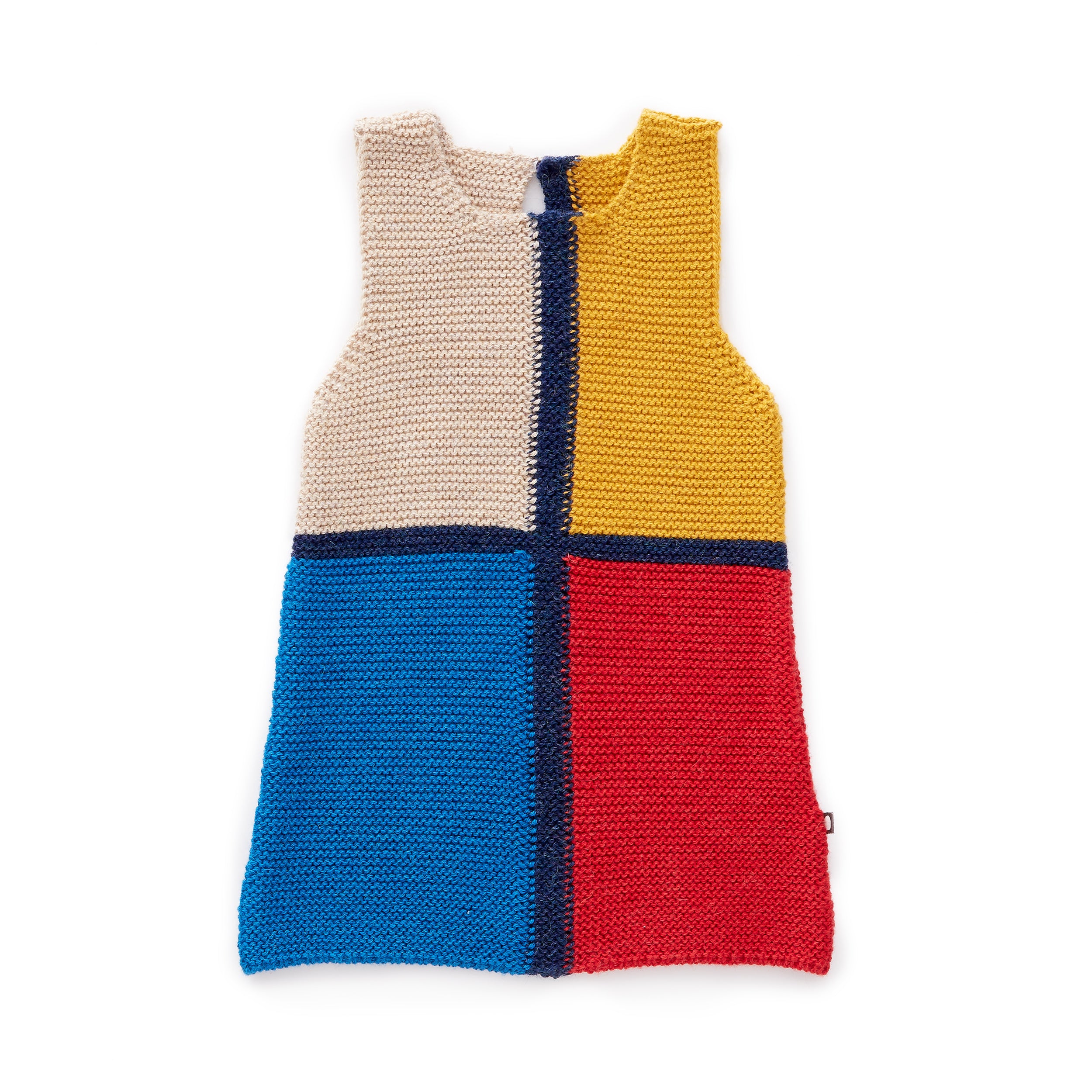Baby Girls Multi & Red Baby Alpaca Mondrian Dress