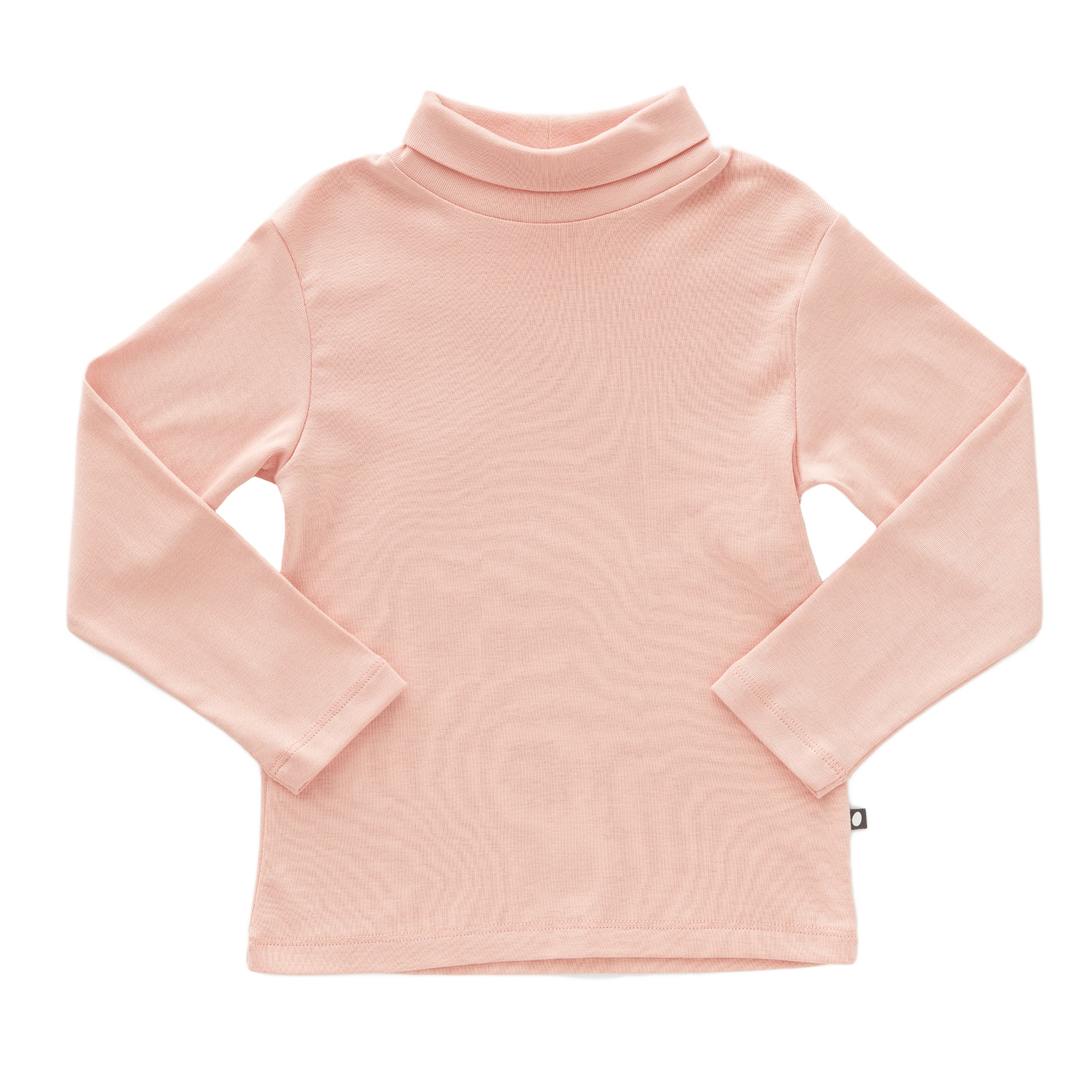 Girls Pink Turtleneck Cotton Top