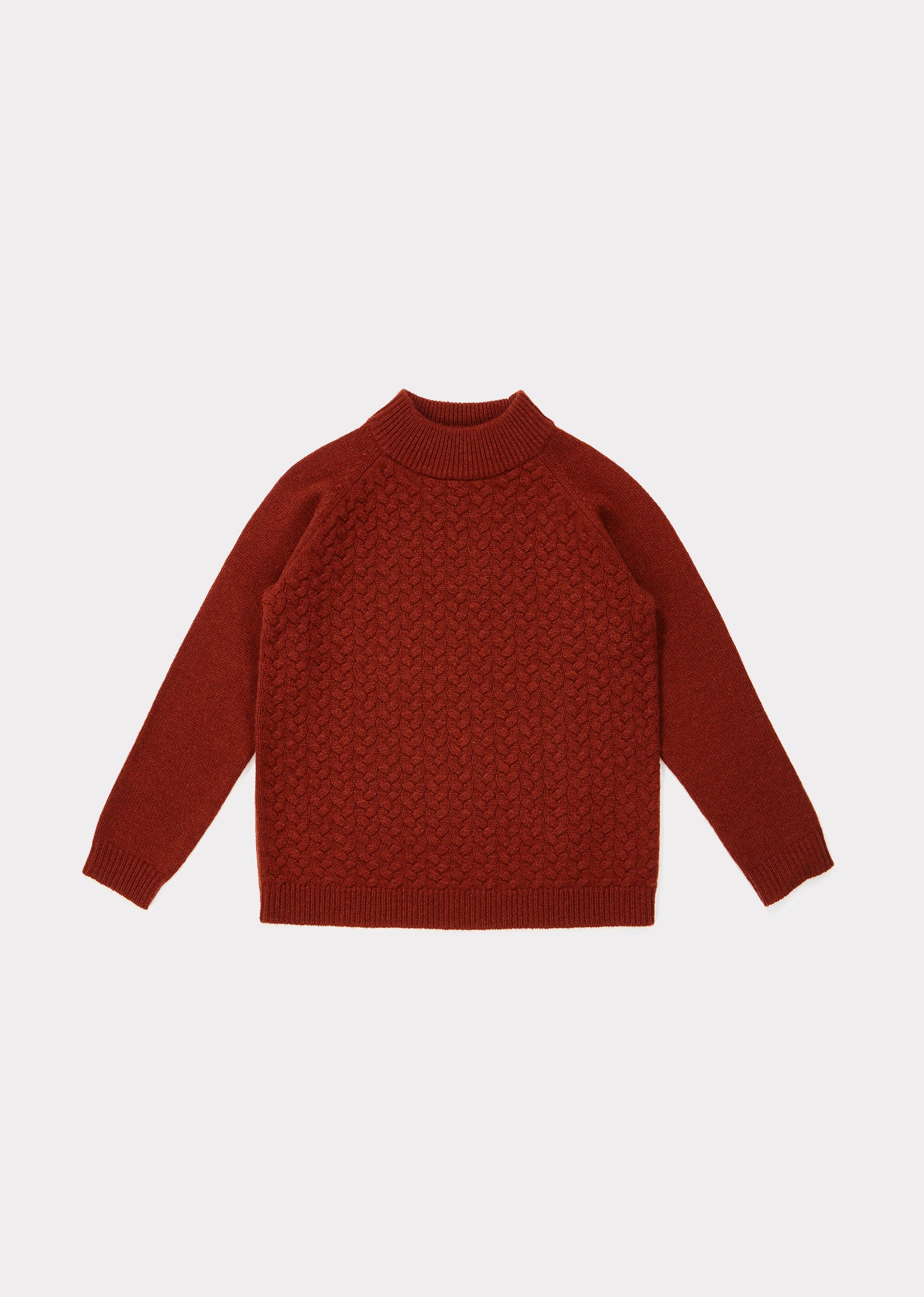 Girls Rust Cashmere Sweater