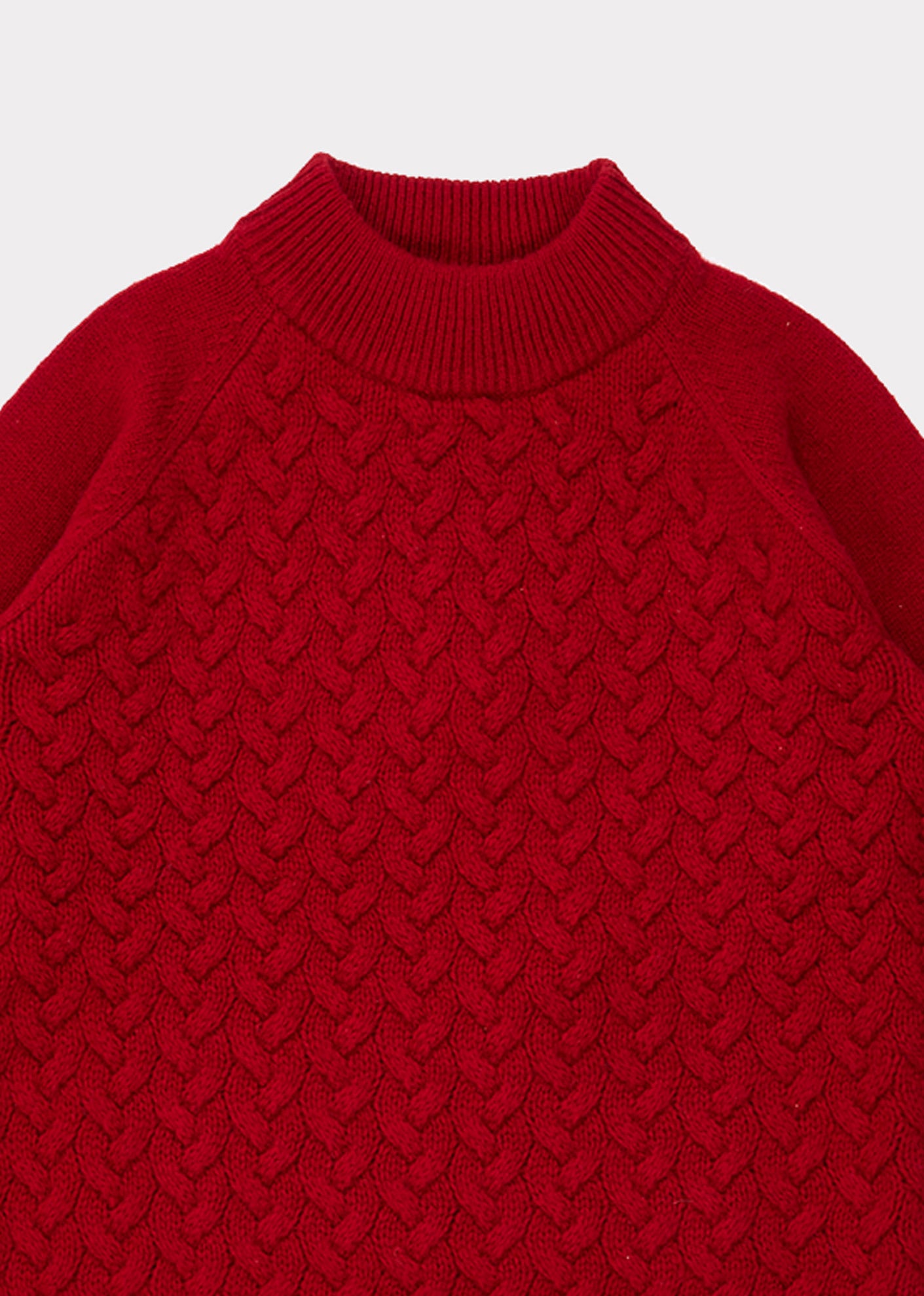 Girls Dark Red Wool Sweater
