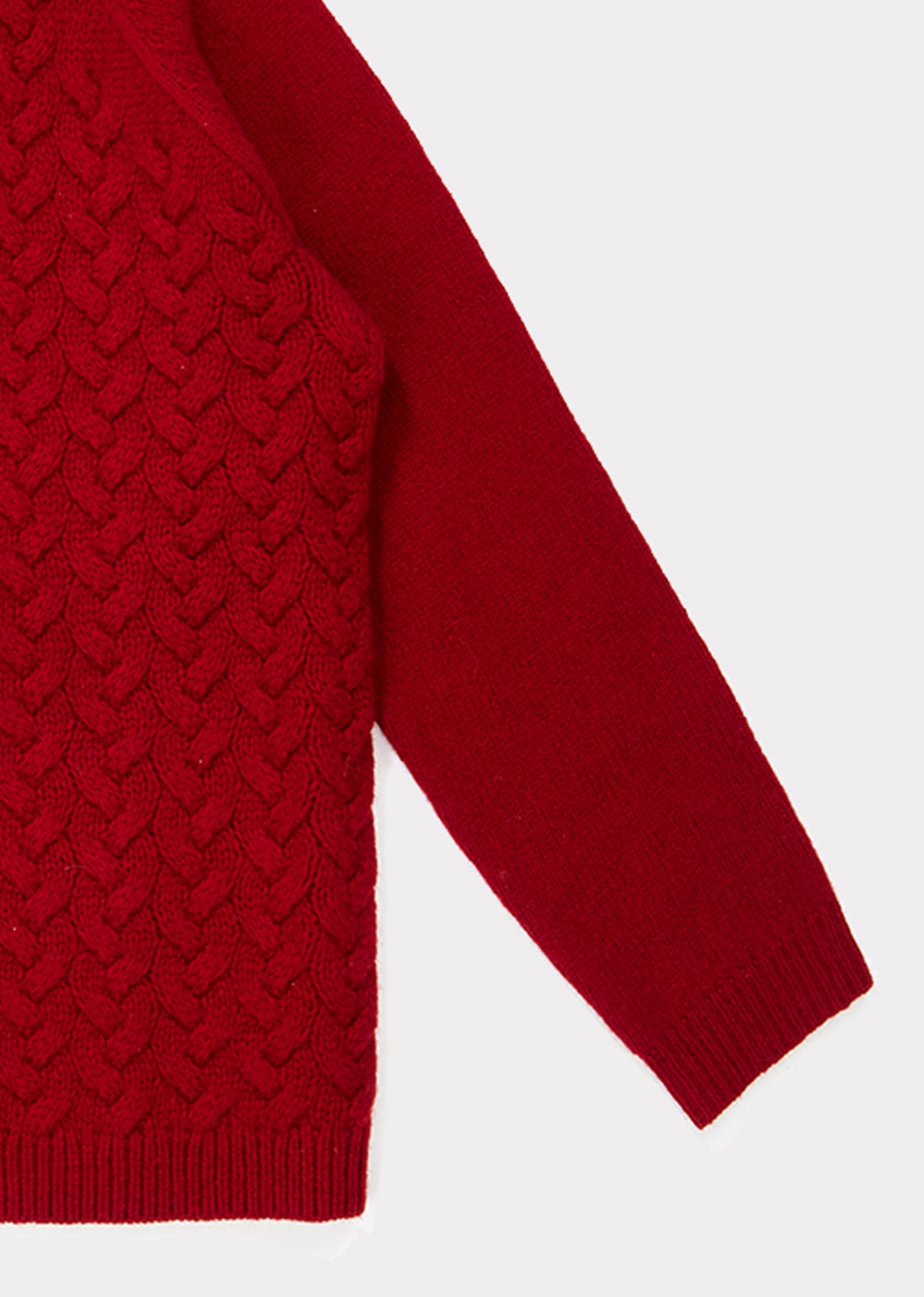Girls Dark Red Wool Sweater