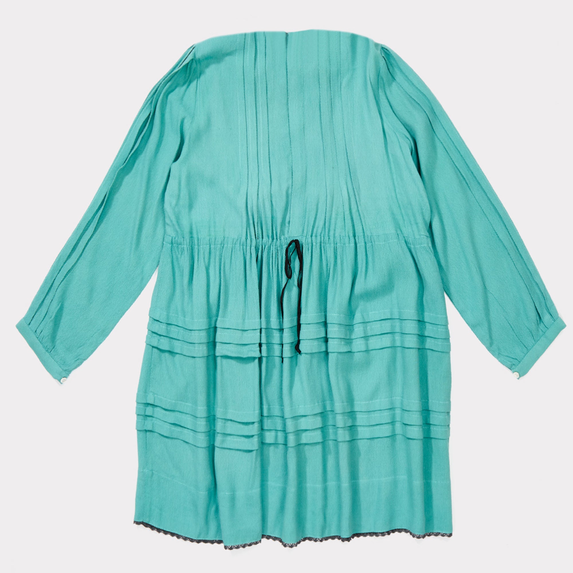 Girls Turquoise Twill Dress