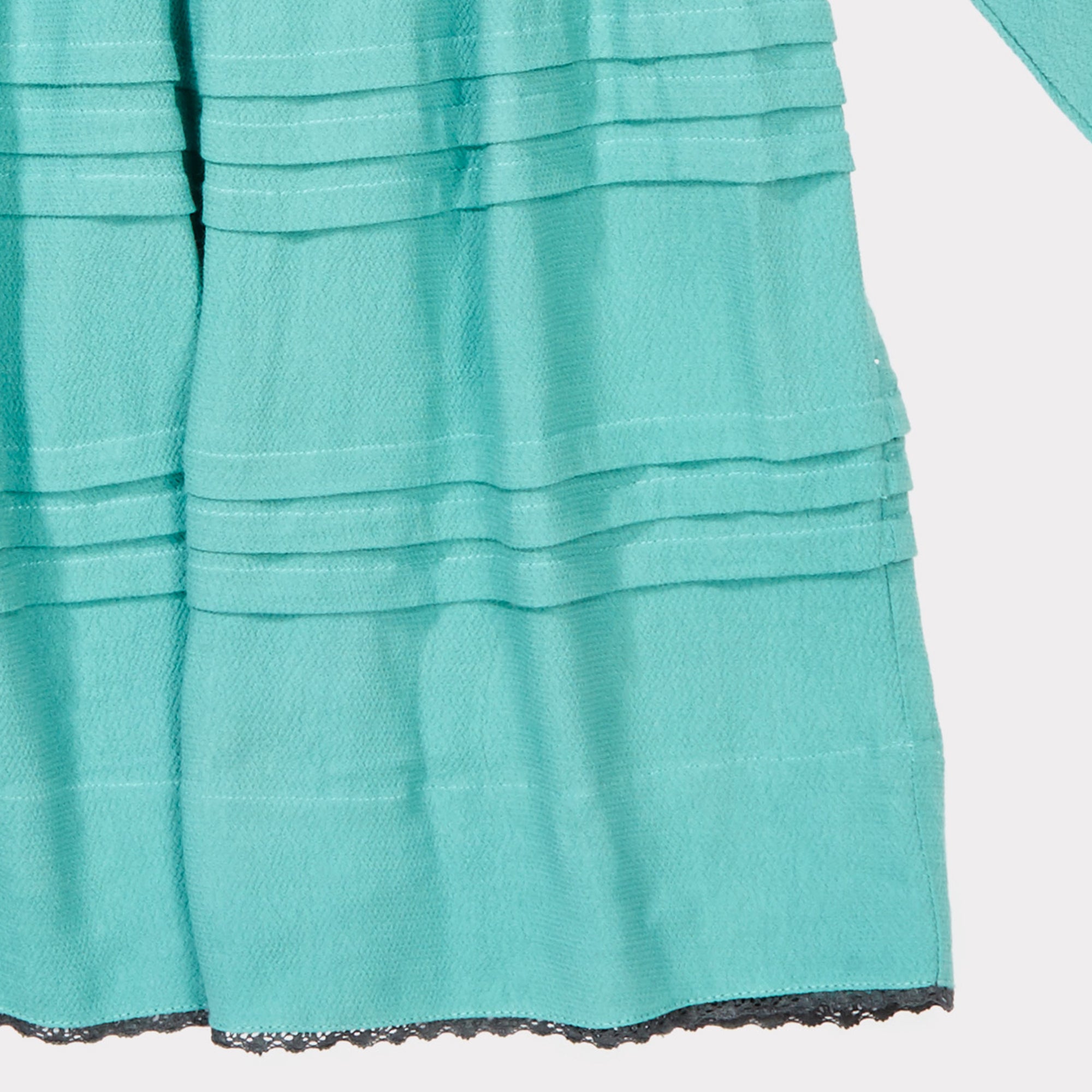 Girls Turquoise Twill Dress