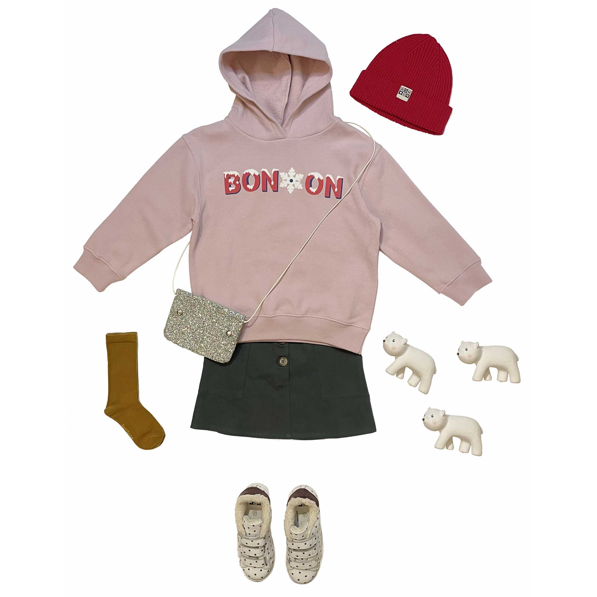 Girls Pink Logo Cotton Sweatshirt