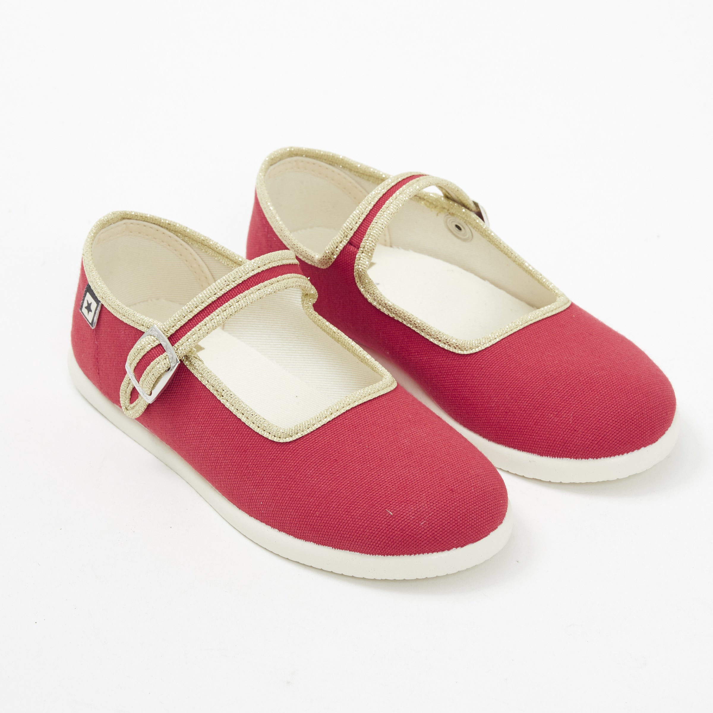 Girls Light Red Flat Shoes