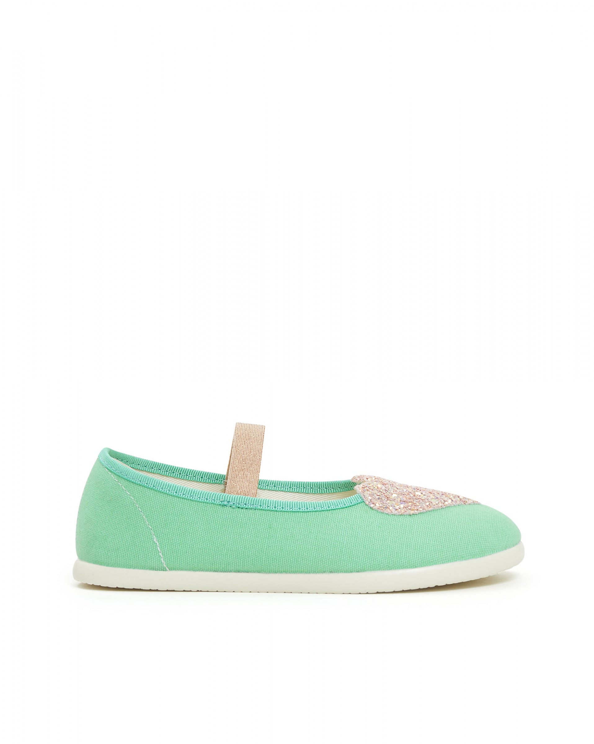 Girls Green Flat Shoes